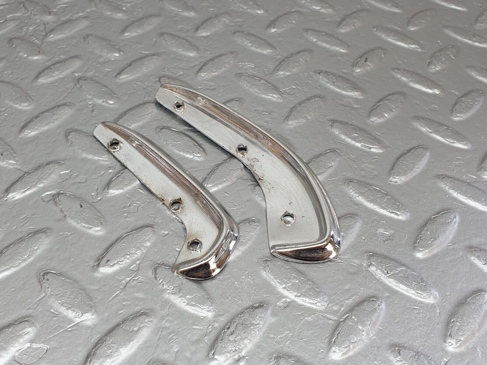 43151 Mercedes-Benz W108 280SE Interior Door Handle Chrome Trim Pair Left