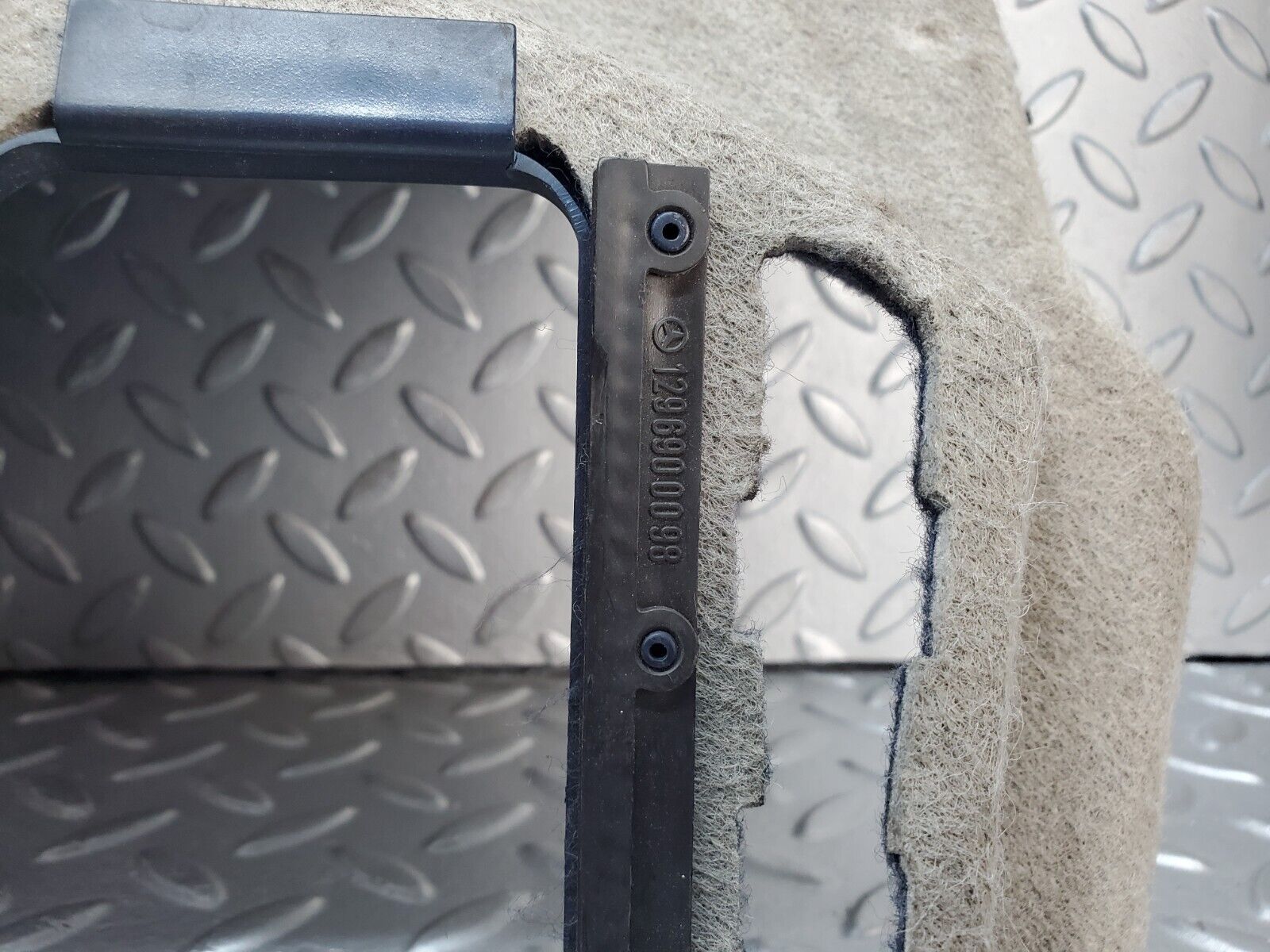 45112 Mercedes-Benz R129 300SL Coupe Fuel Tank Cover Carpet Blue 1296900098