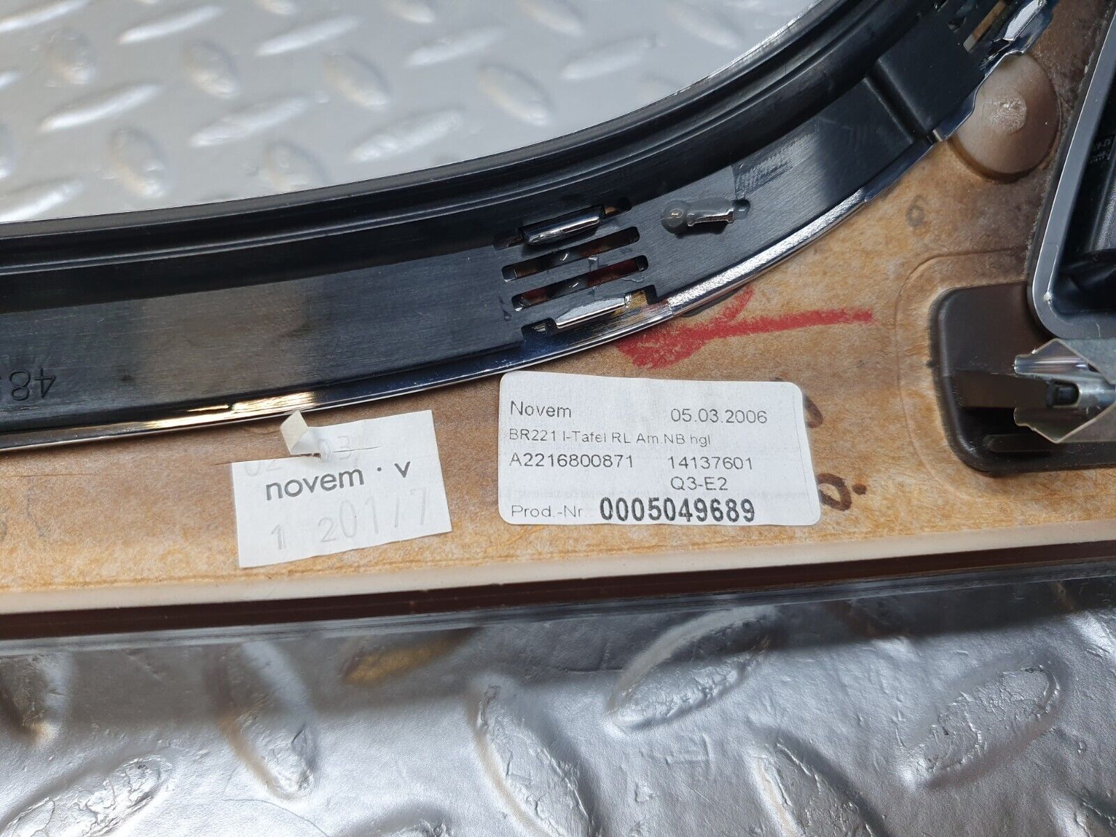 43787 Mercedes-Benz W221 S320 Dashboard Wood Moulding Trim 2216800871