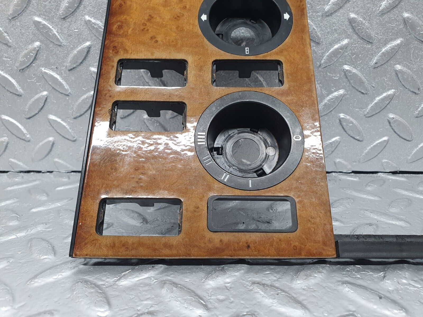 43588 Mercedes-Benz C126 380SEC Coupe Heater Control Panel Wood Trim 1266830375