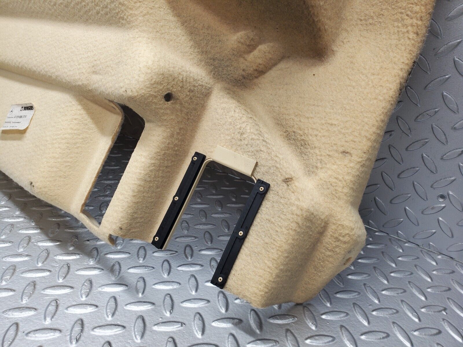 46862 Mercedes-Benz R129 320SL Coupe Fuel Tank Cover Plate Carpet Beige 1296903741