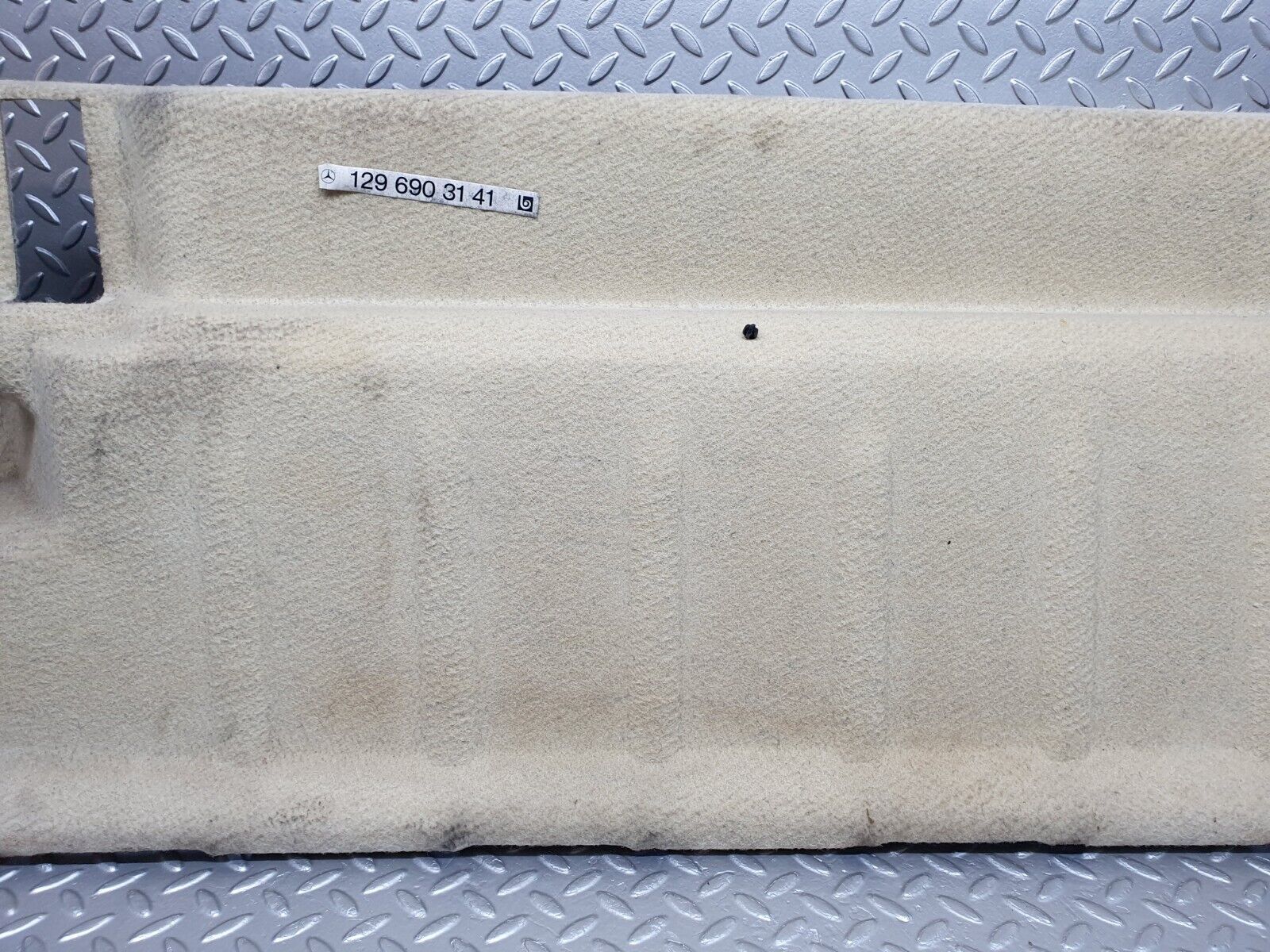 42261 Mercedes-Benz R129 320SL Coupe Fuel Tank Cover Plate Carpet Beige 1296903141