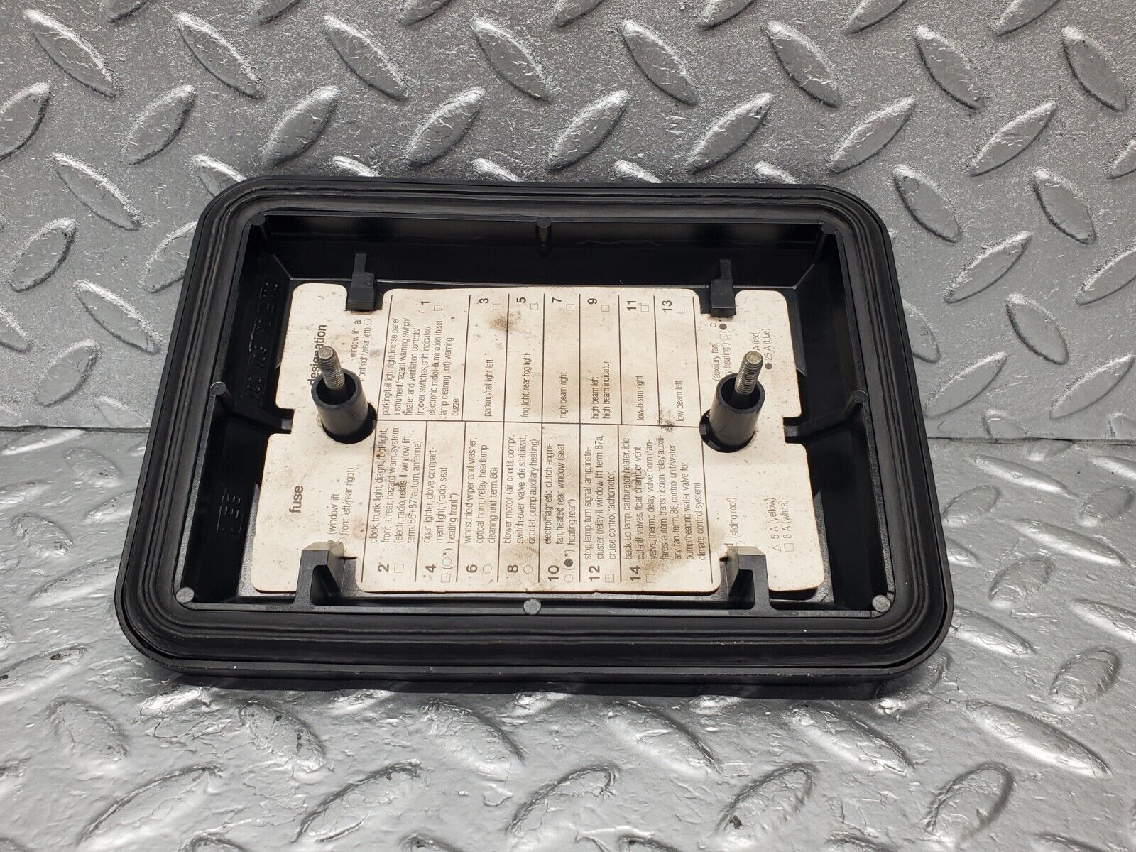 46361 Mercedes-Benz C123 280CE Coupe Fuse Box Cover Lid 1235400082