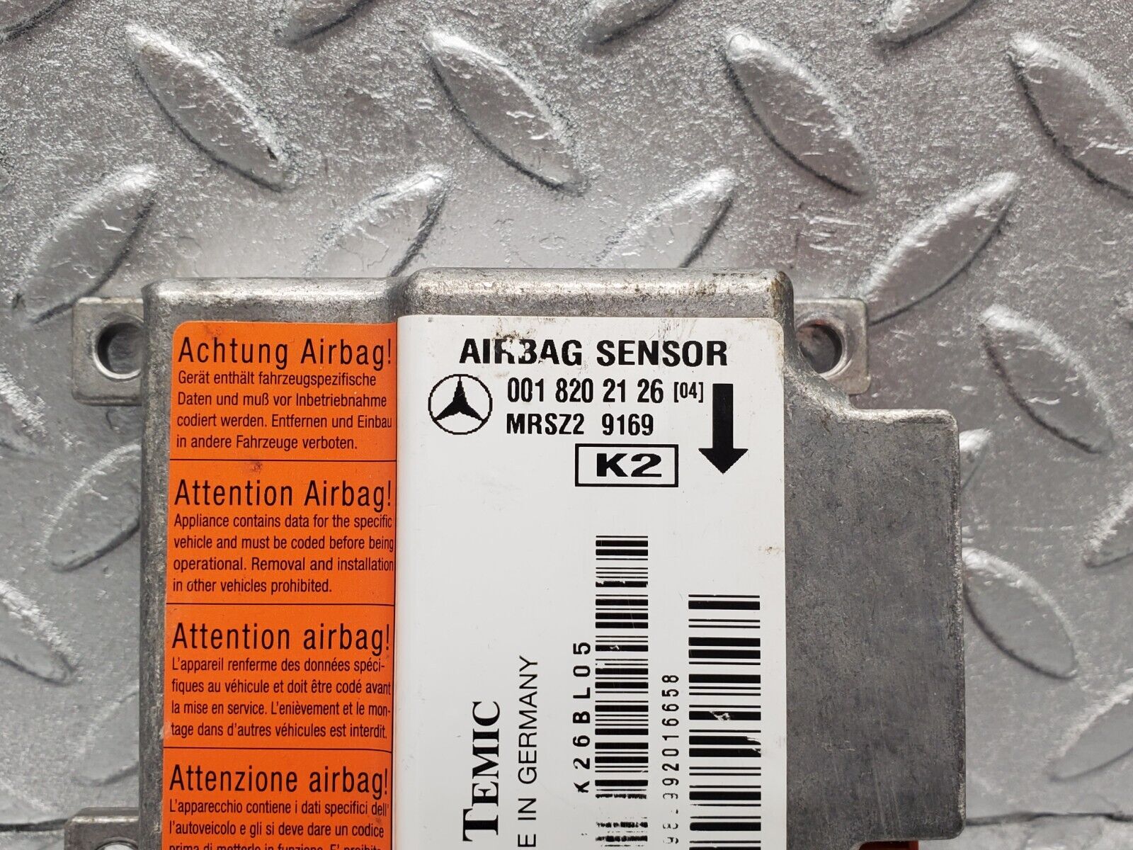 46822 Mercedes-Benz R129 320SL Coupe Airbag Crash Sensor 0018202126