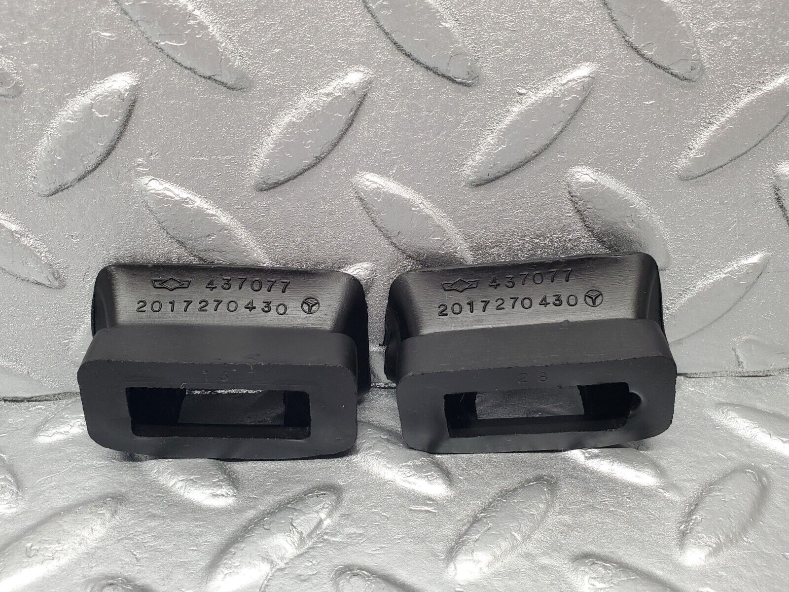 46936 Mercedes-Benz R129 320SL Coupe Door Check Strap Rubber Seal 2X 2017270430