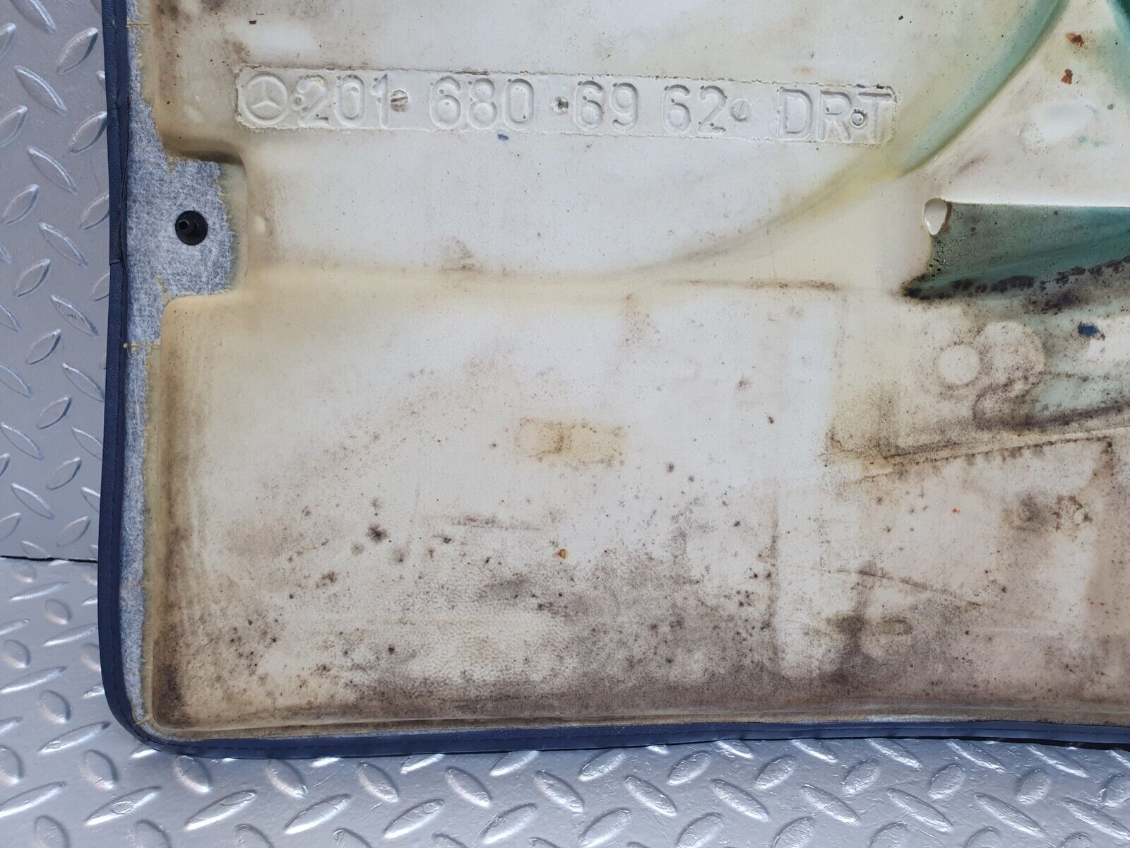 43022 Mercedes-Benz W201 190 Front Left Floor Carpet Blue 2016806962