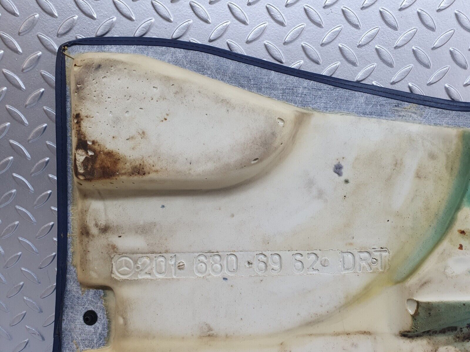 43022 Mercedes-Benz W201 190 Front Left Floor Carpet Blue 2016806962