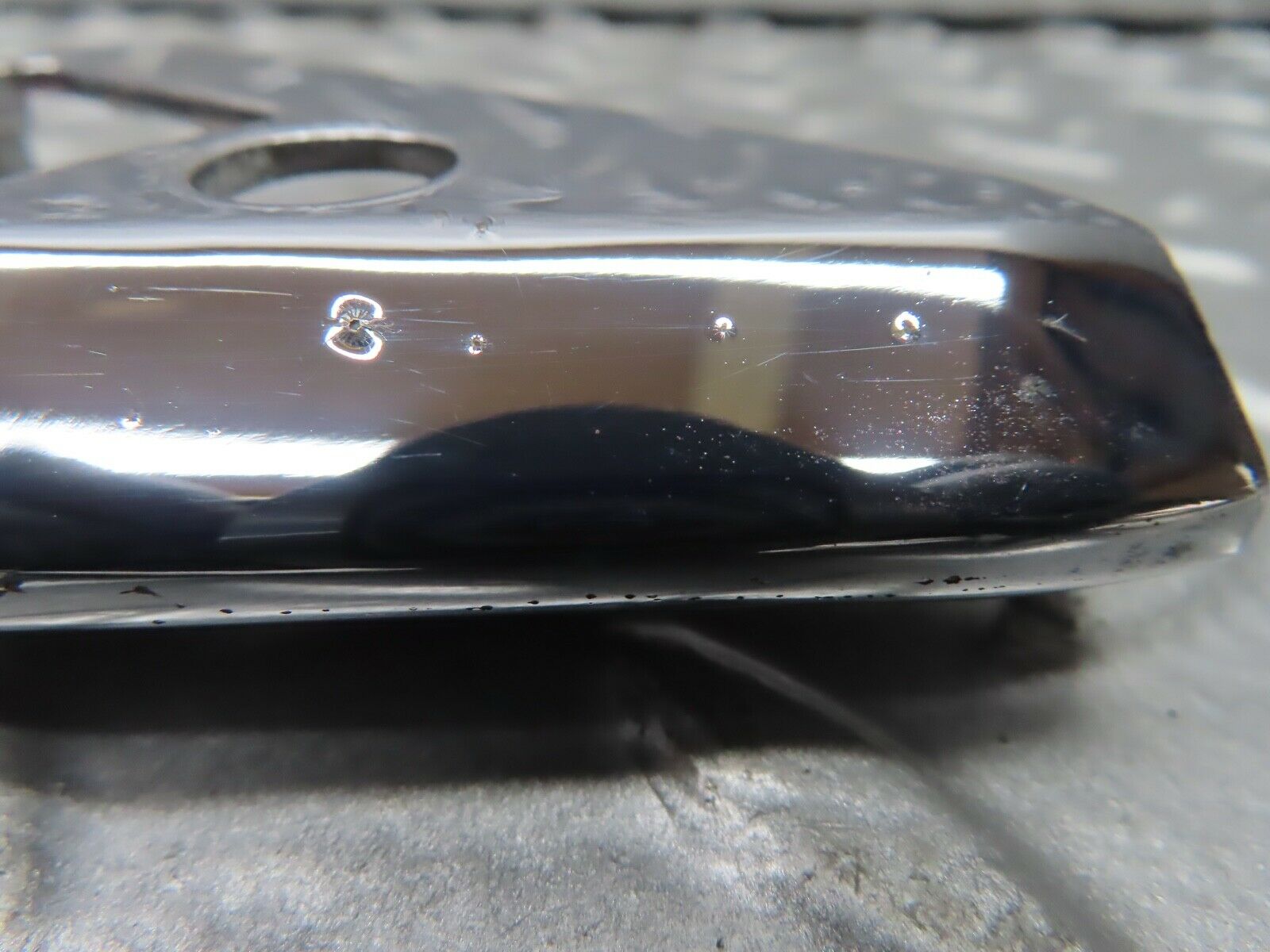 20508 Mercedes-Benz R107 450SL Right Wing Mirror Triangle Chrome Bracket