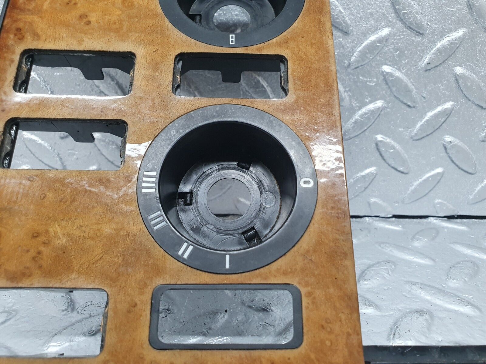 43588 Mercedes-Benz C126 380SEC Coupe Heater Control Panel Wood Trim 1266830375