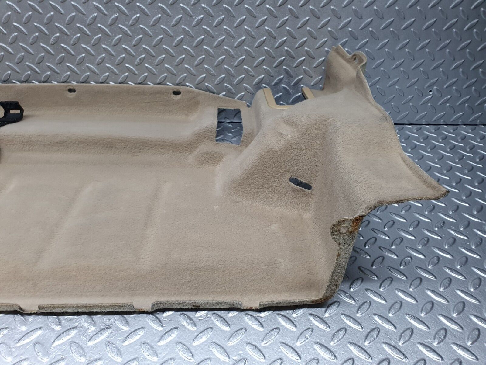 42261 Mercedes-Benz R129 320SL Coupe Fuel Tank Cover Plate Carpet Beige 1296903141