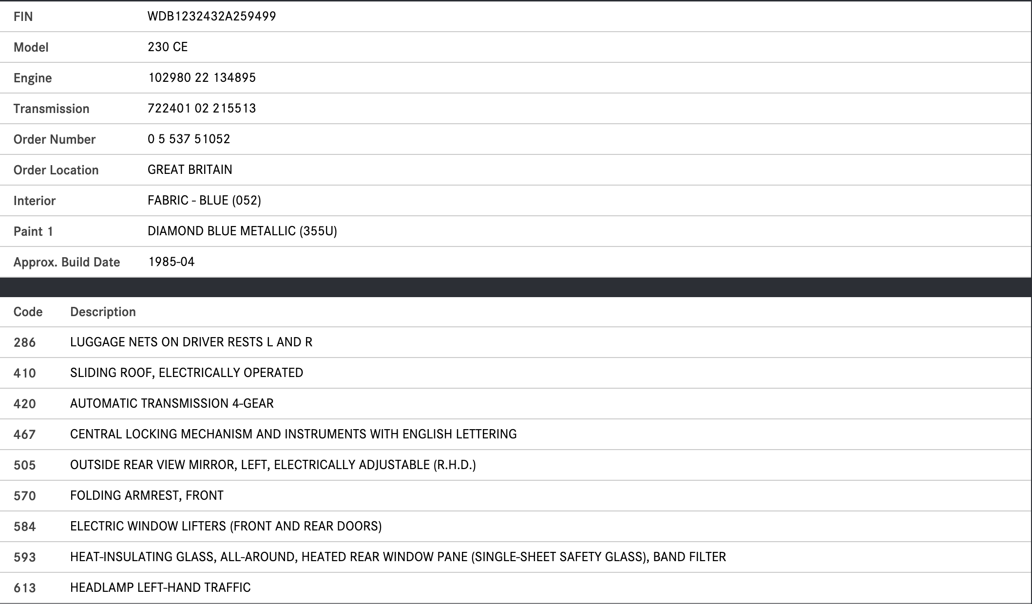 23078 Mercedes-Benz C123 230CE Coupe Throttle Body Valve
