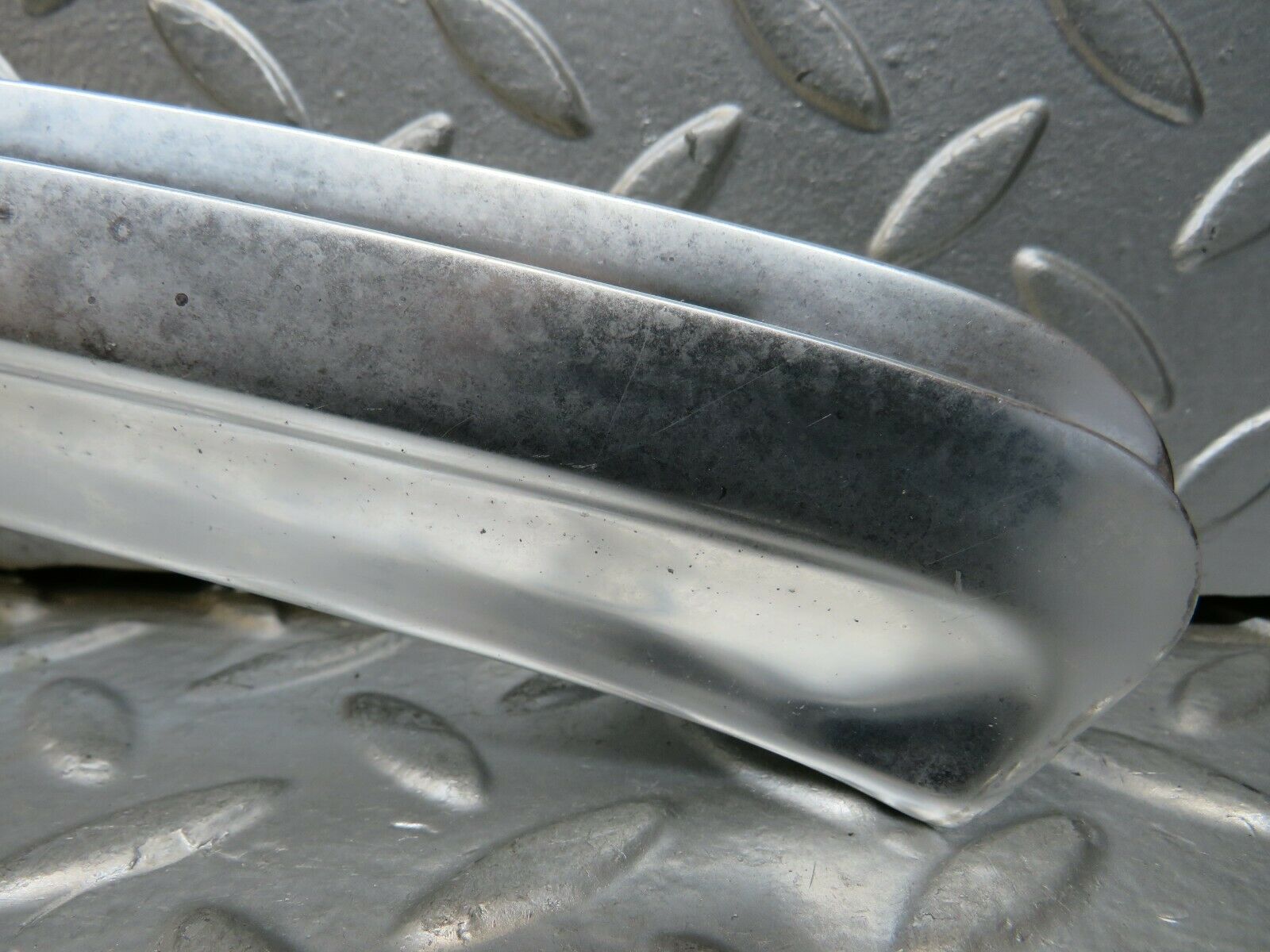 23369 Mercedes-Benz W116 350SE C Pillar Chrome Moulding Trim Left Side