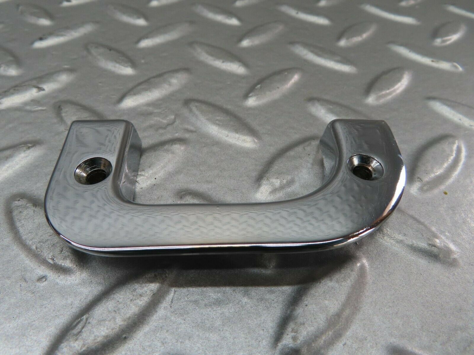 15229 Mercedes-Benz W123 230E Left Interior Chrome Door Latch Trim 1237230124