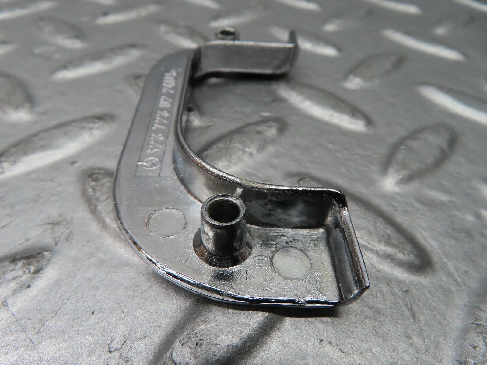 21490 Mercedes-Benz W126 300SE Right Chrome Door Latch Trim 1237230224