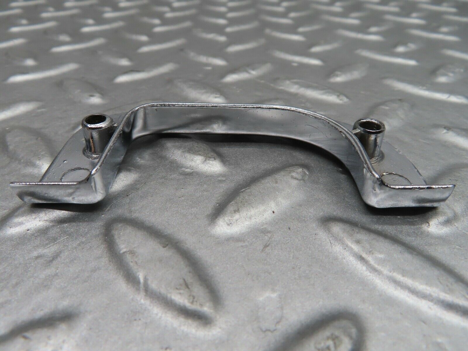 21083 Mercedes-Benz W123 230E Left Chrome Door Latch Trim 1237230124