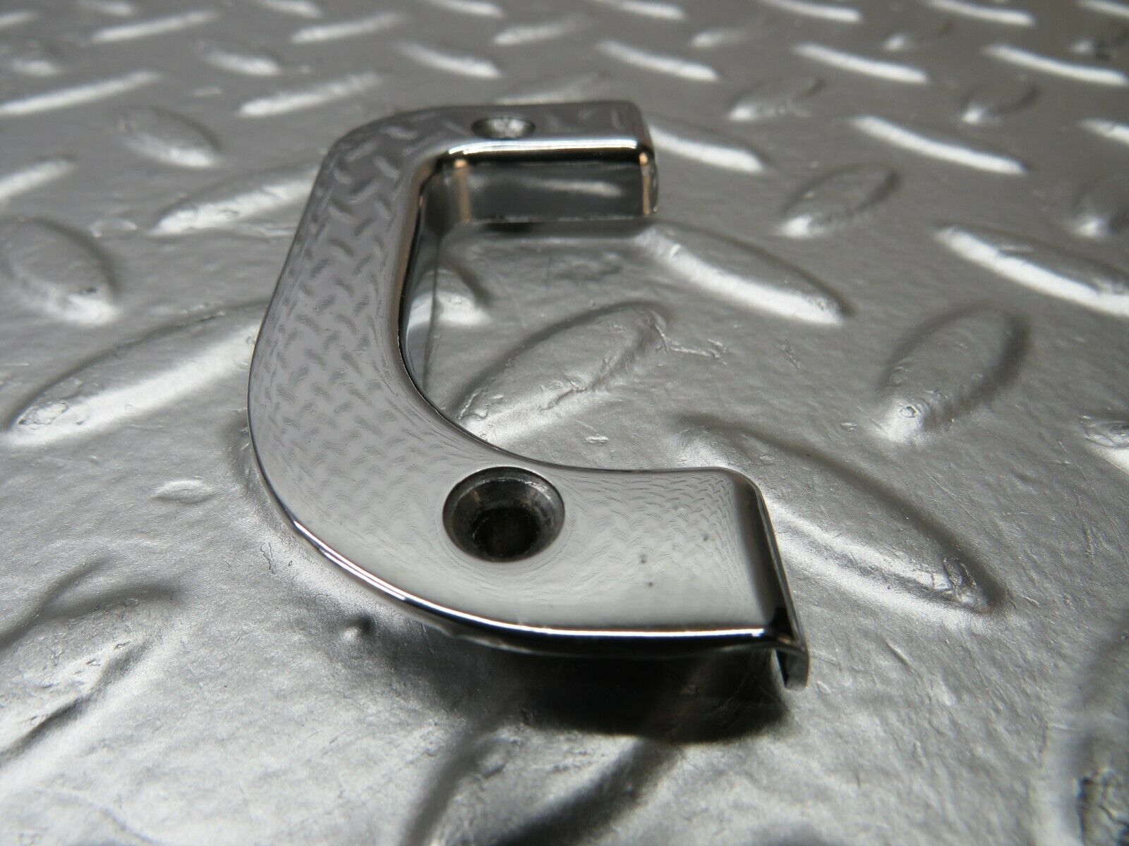 23995 Mercedes-Benz W123 280E Left Interior Chrome Door Latch Trim 1237230124