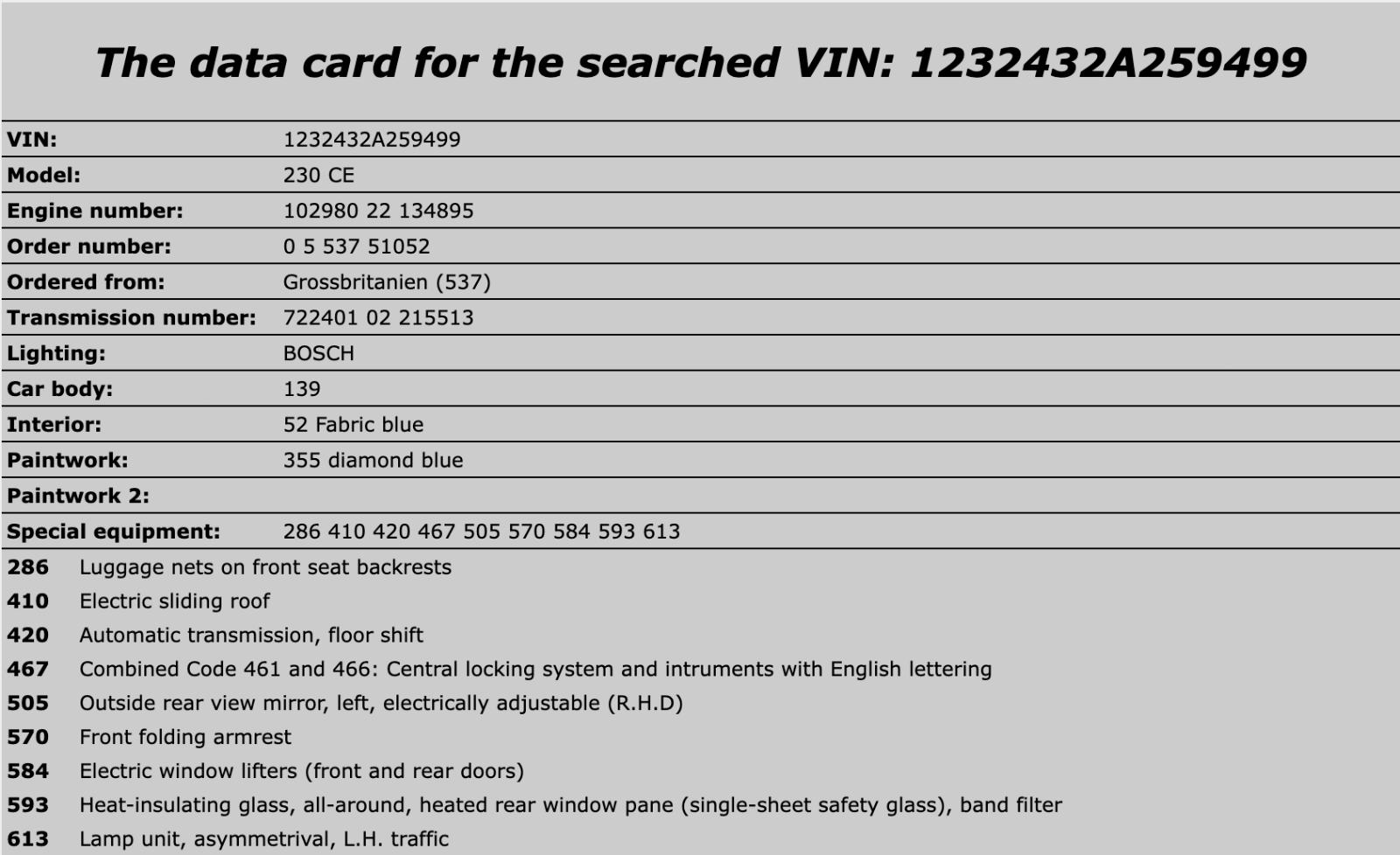 33667 Mercedes-Benz C123 230CE Coupe Windscreen Washer Fluid Distributor