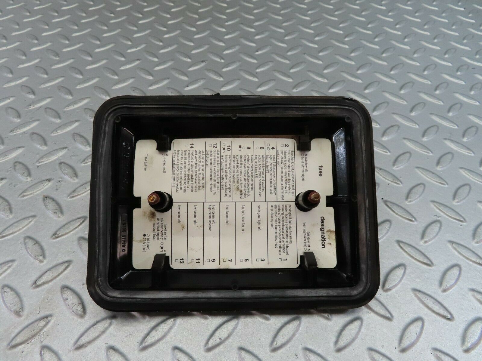 7730 Mercedes-Benz S123 230TE Wagon Fuse Box Cover Lid 1235400082