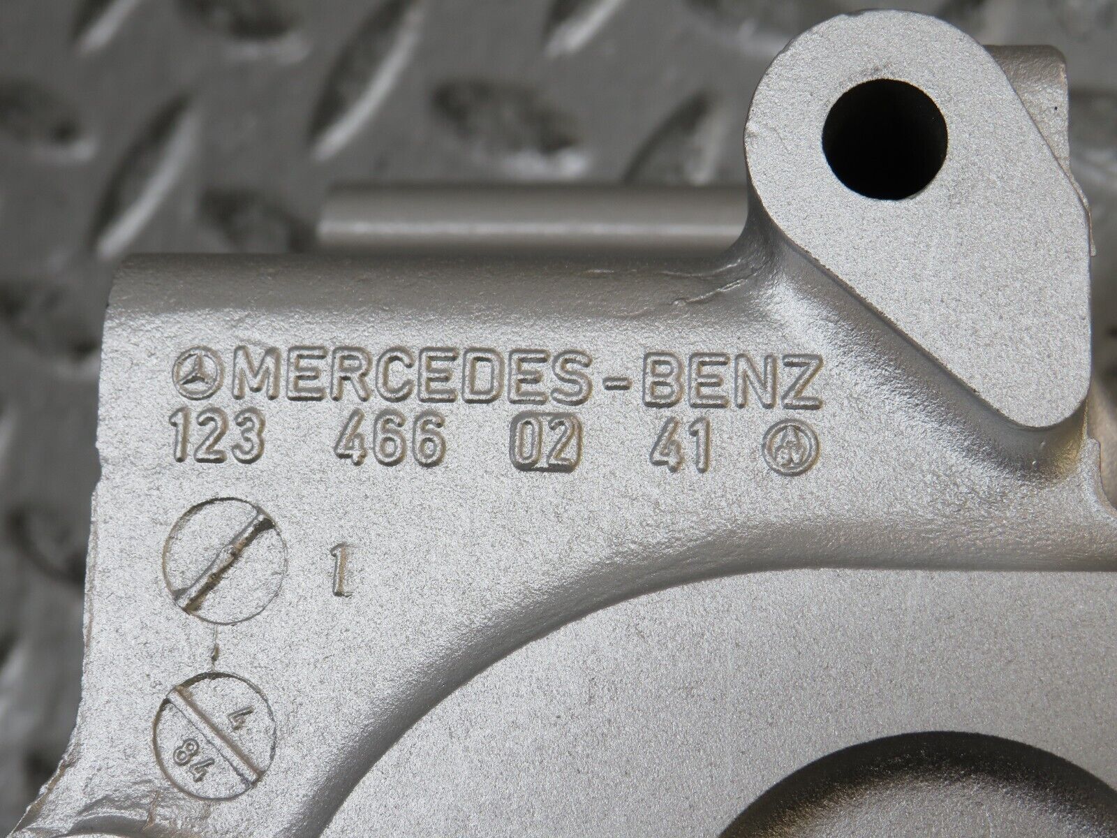 28709 Mercedes-Benz W123 230E Power Steering Pump Bracket 1234660241