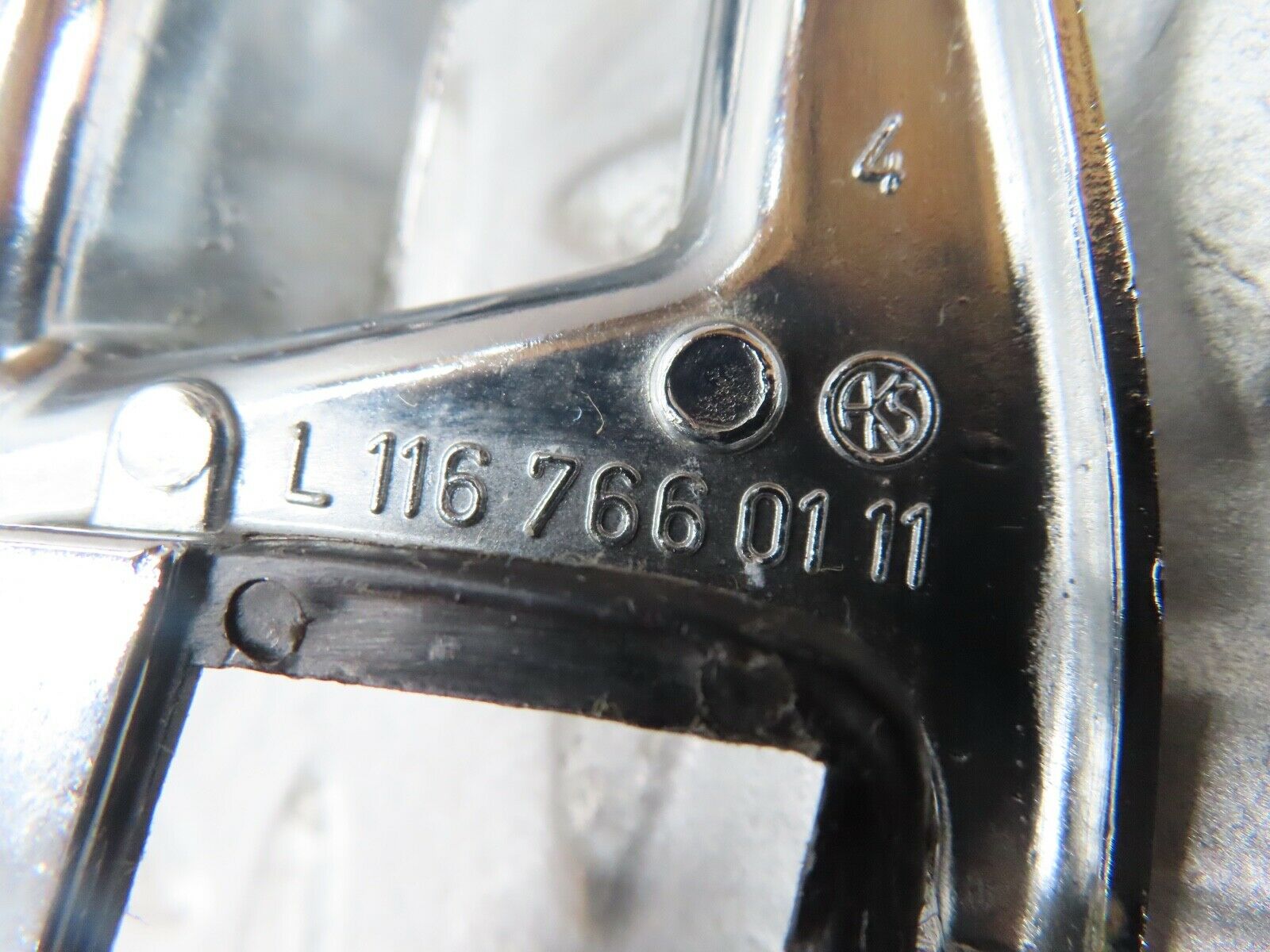 17573 Mercedes-Benz W116 450SEL Chrome Frame For Door Opener Left 1167660111