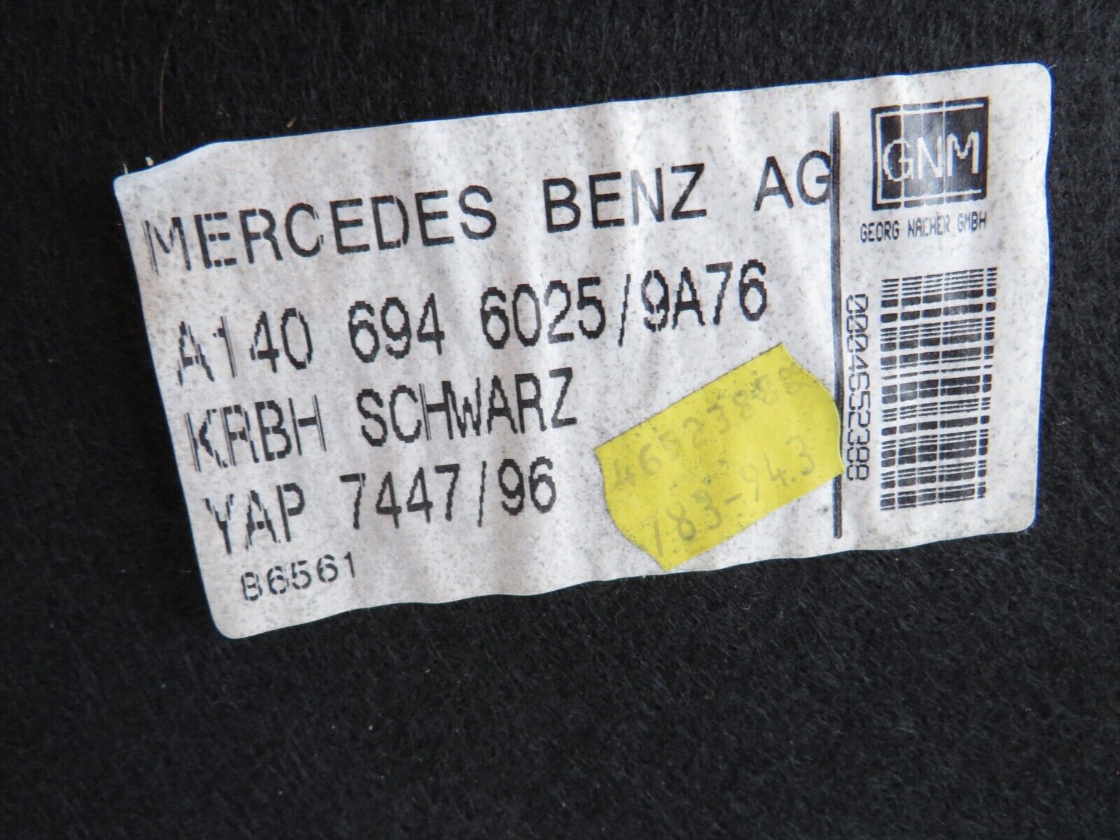 24705 Mercedes-Benz W140 S320 Trunk Cover Panel Grey 1406946025