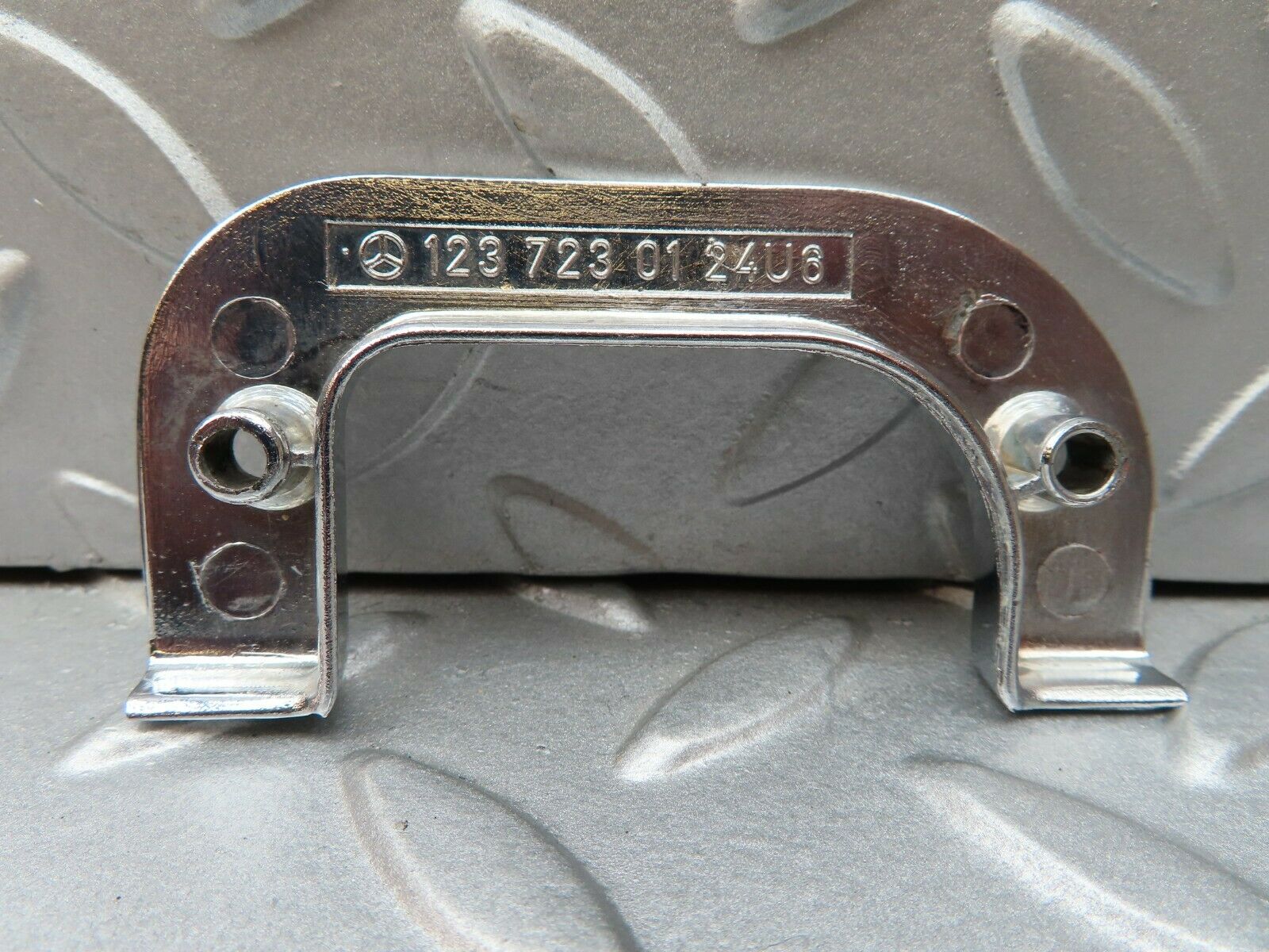 3822 Mercedes-Benz S123 200T Wagon Left Chrome Door Latch Trim 1237230124