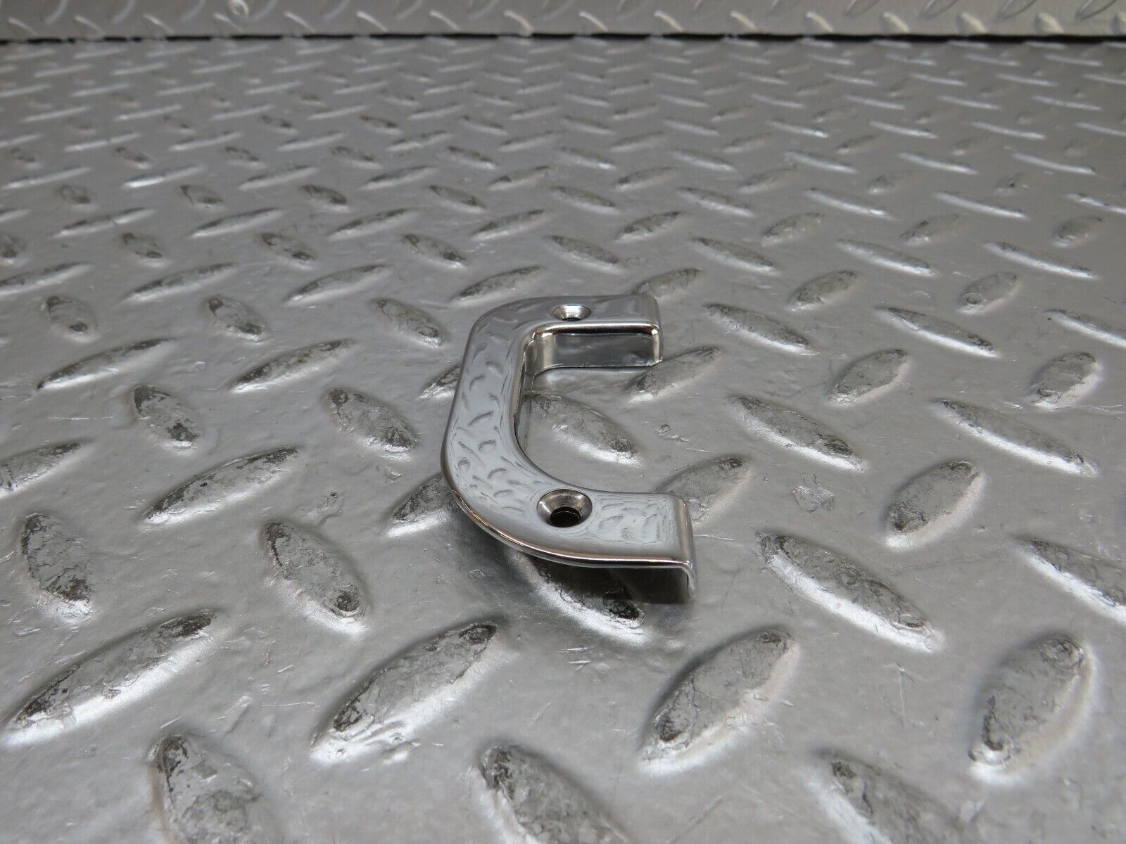 27167 Mercedes-Benz W123 280E Left Interior Chrome Door Latch Trim 1237230124