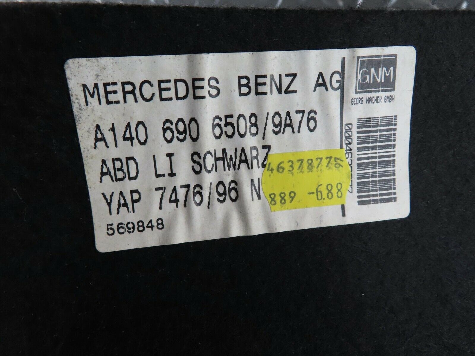 14851 Mercedes-Benz W140 S320 Trunk Cover Panel Left Side A1406906508