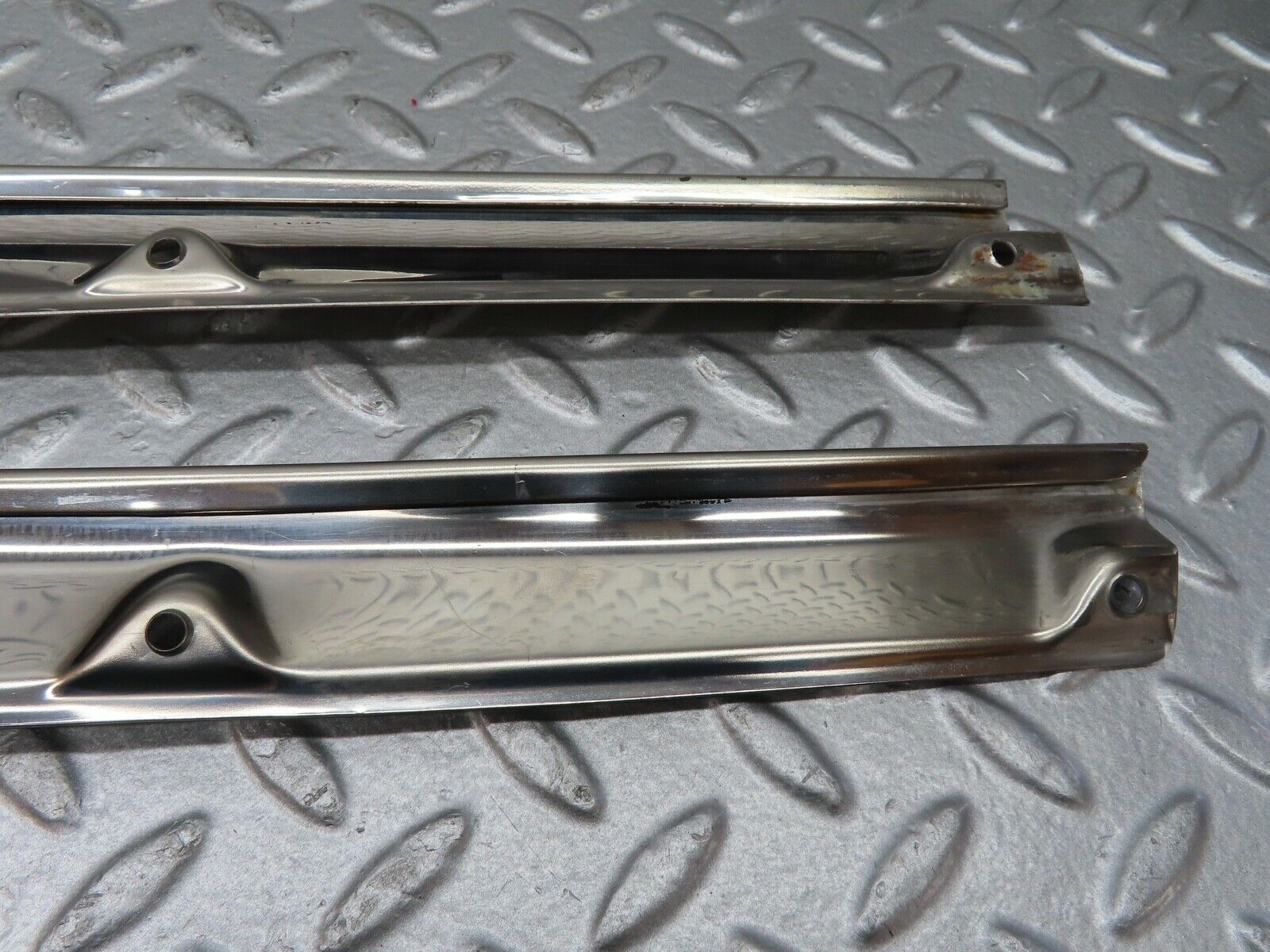 20067 Mercedes-Benz R129 300SL Coupe Folding Top Rail Chrome Trim Cover Pair