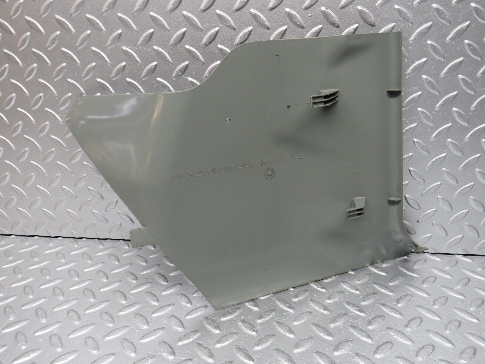 31329 Mercedes-Benz S124 220TE Front Left Kick Panel Trim Grey 1246880506