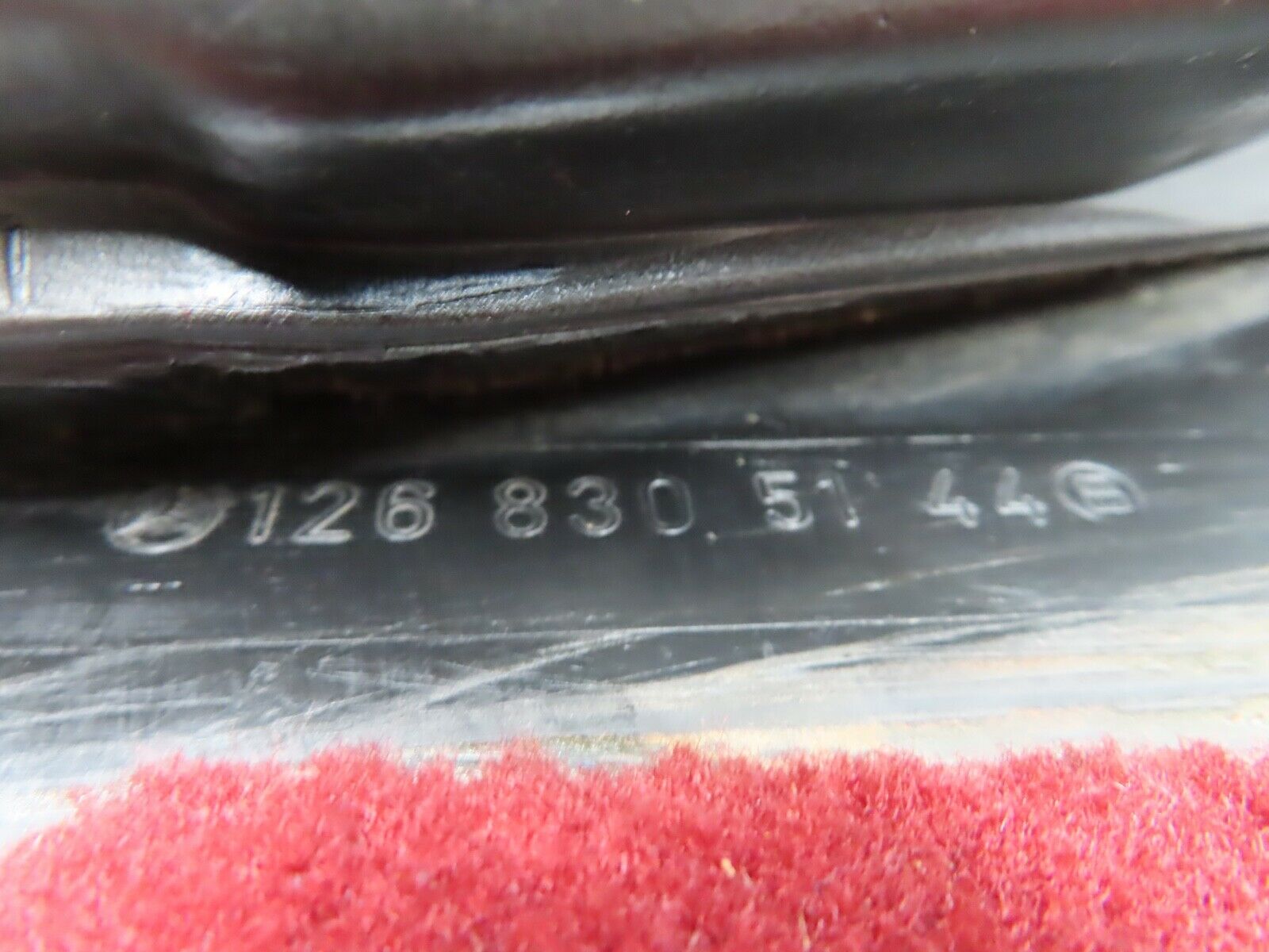 21497 Mercedes-Benz W126 300SE Under Dash Panel Left Burgundy Red 1268305144