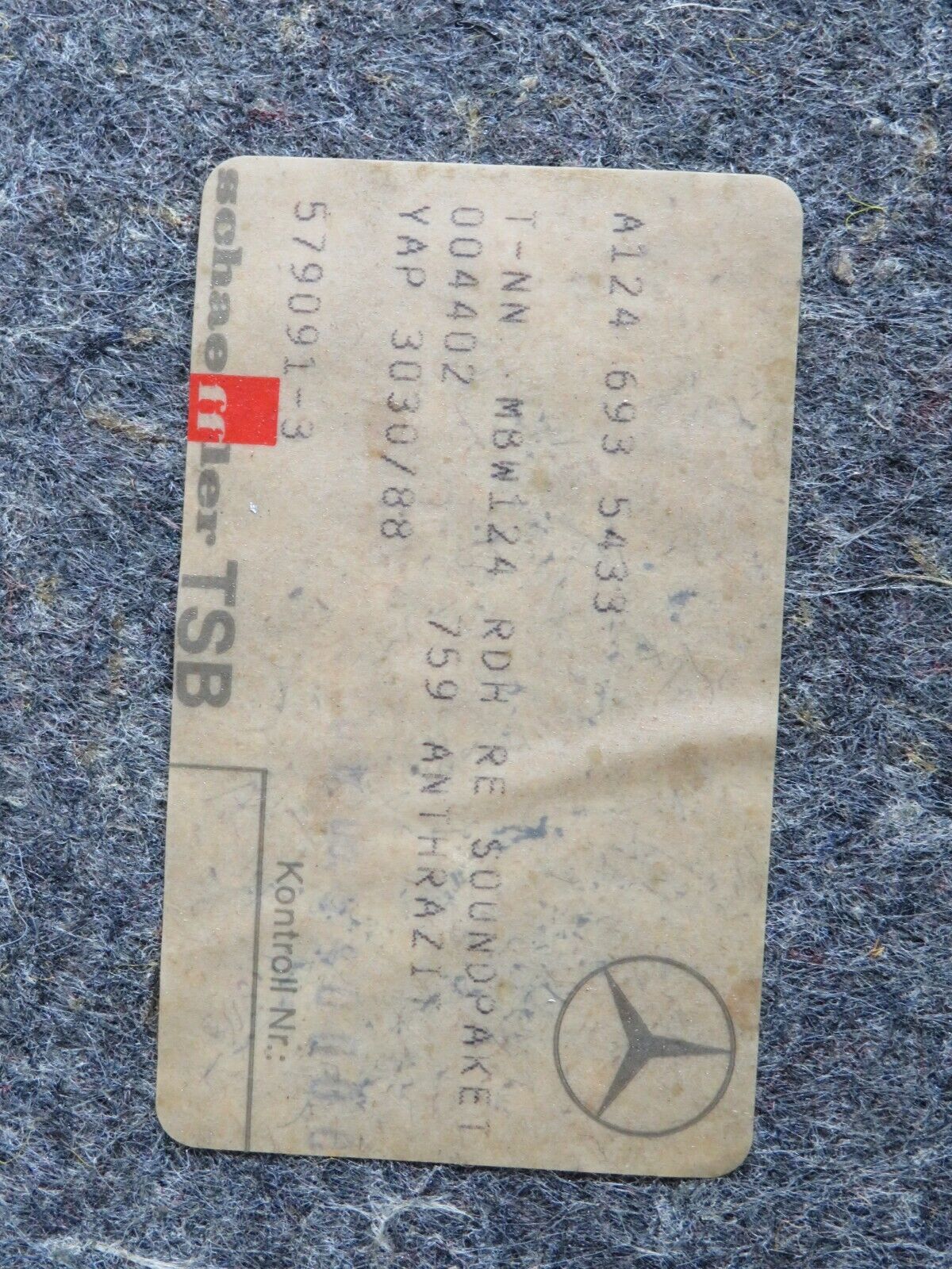 25733 Mercedes-Benz W124 280E Trunk Panel Cover Right 1246935433