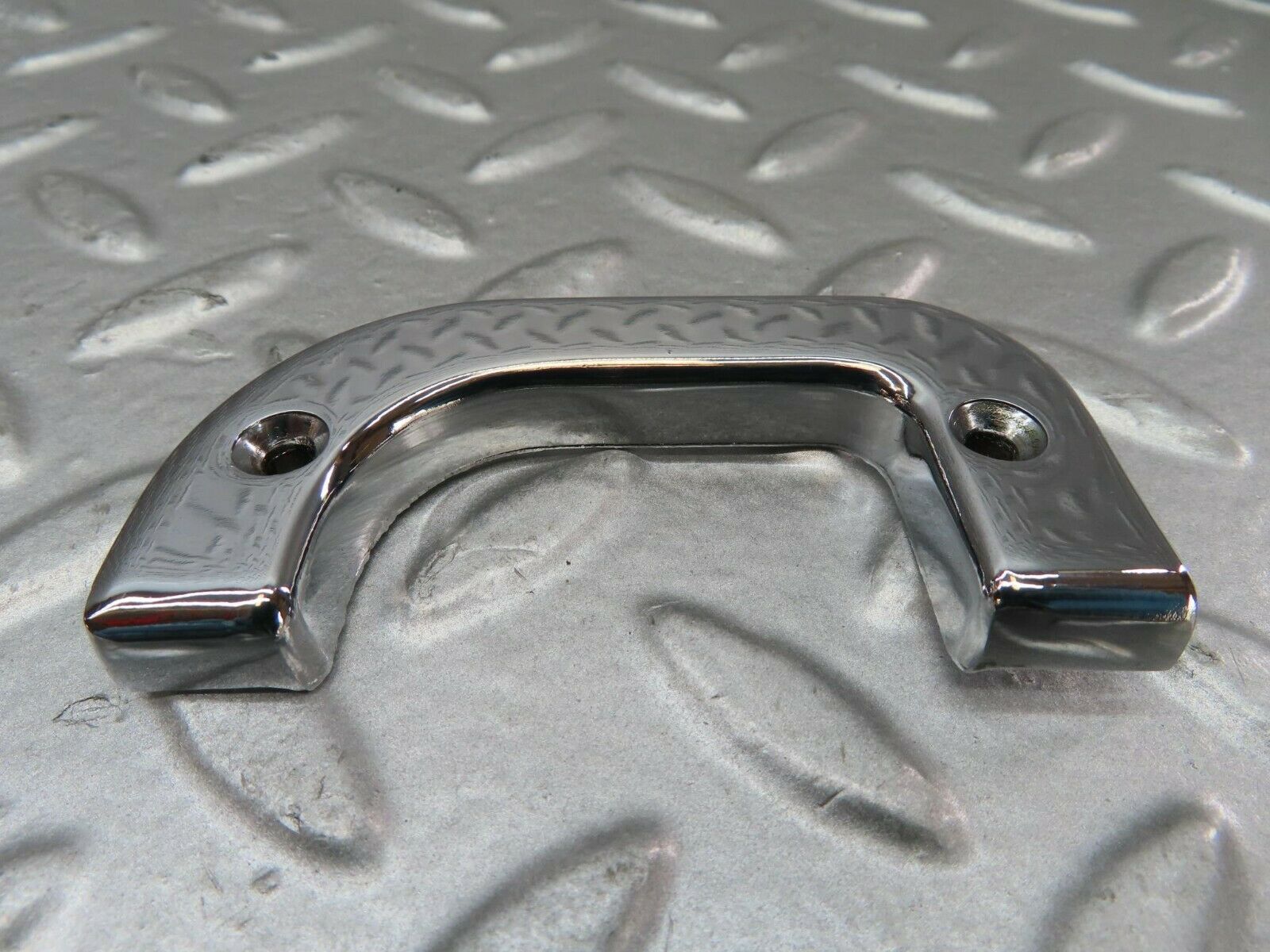 15229 Mercedes-Benz W123 230E Left Interior Chrome Door Latch Trim 1237230124