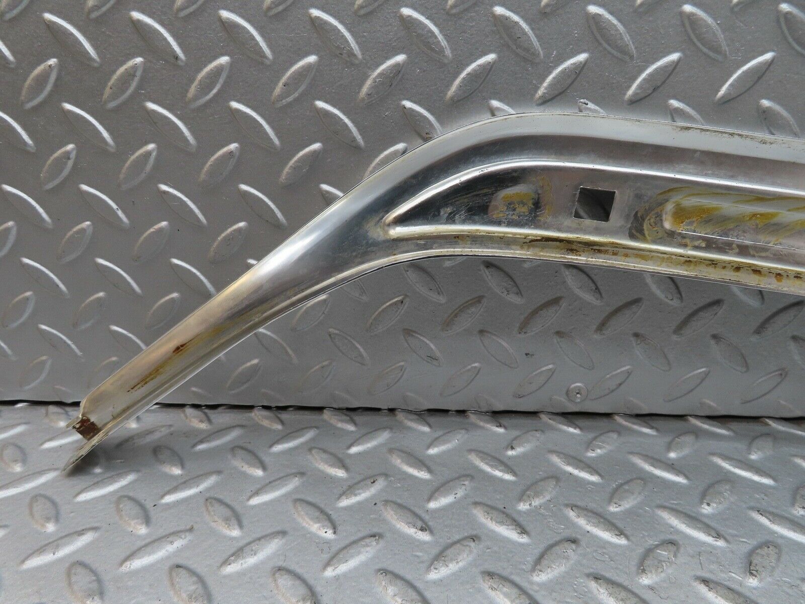 17683 Mercedes-Benz W116 450SEL A Pillar Chrome Moulding Trim Left Side