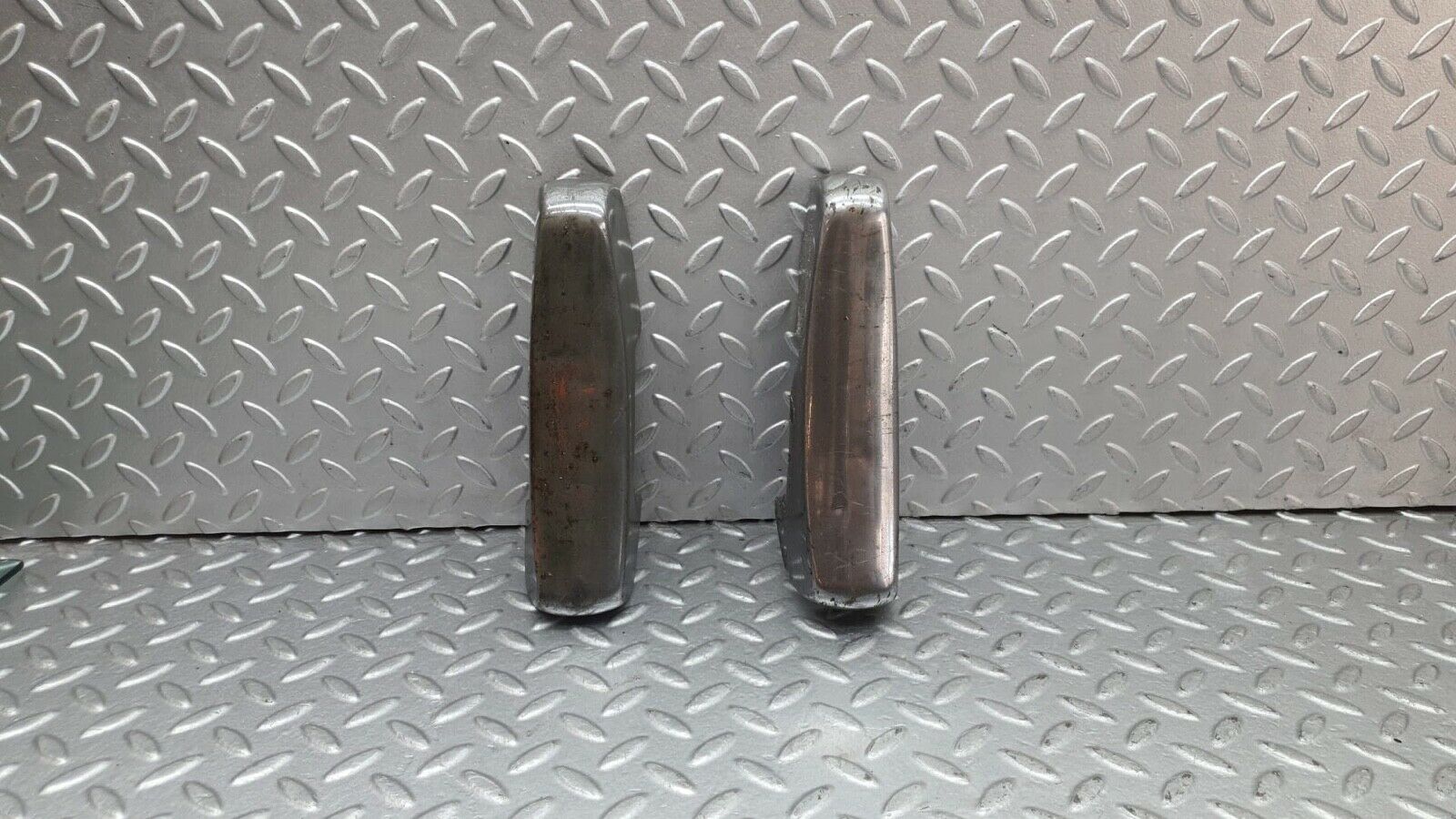 18759 Mercedes-Benz W120 W121 Ponton Front Bumper Chrome Overriders Pair