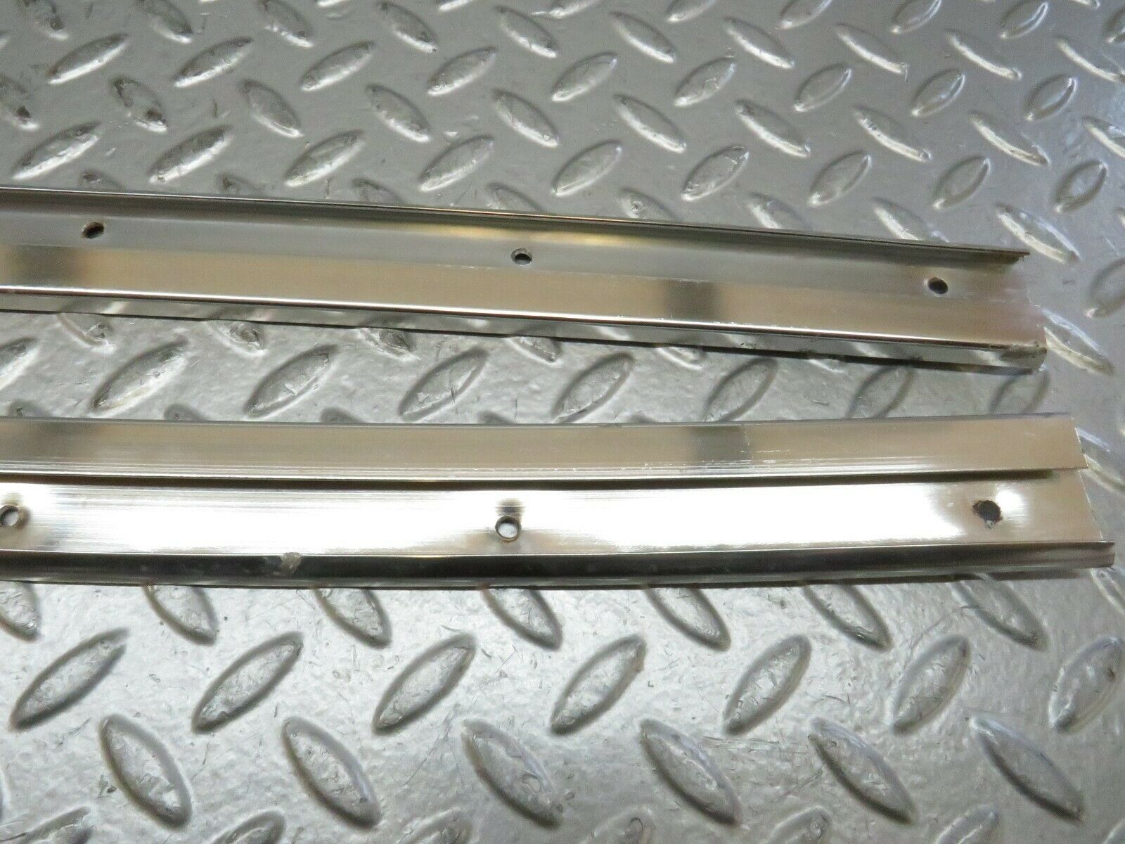23820 Mercedes-Benz C107 450SLC Coupe A Pillar Chrome Moulding Trim Pair