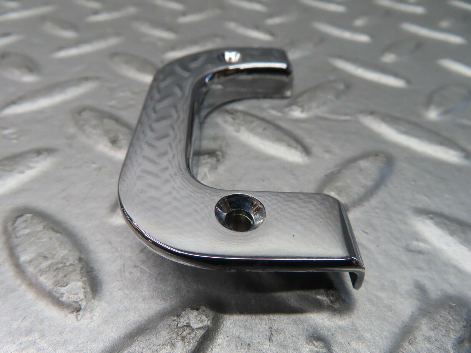 21489 Mercedes-Benz W126 300SE Right Chrome Door Latch Trim 1237230224