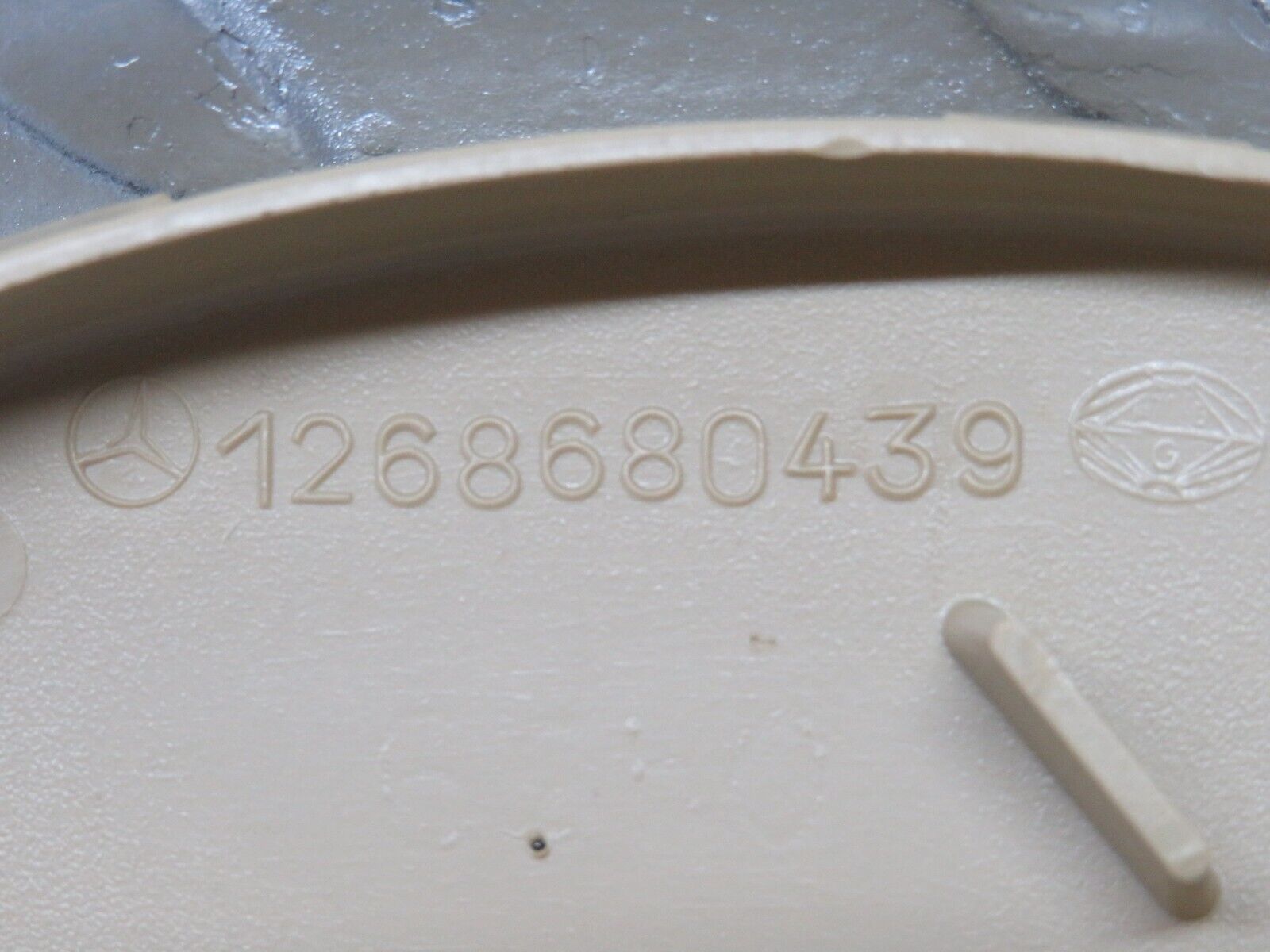 34392 Mercedes-Benz C126 380SEC Coupe Front Seat Rail Trim Cover 1268680439