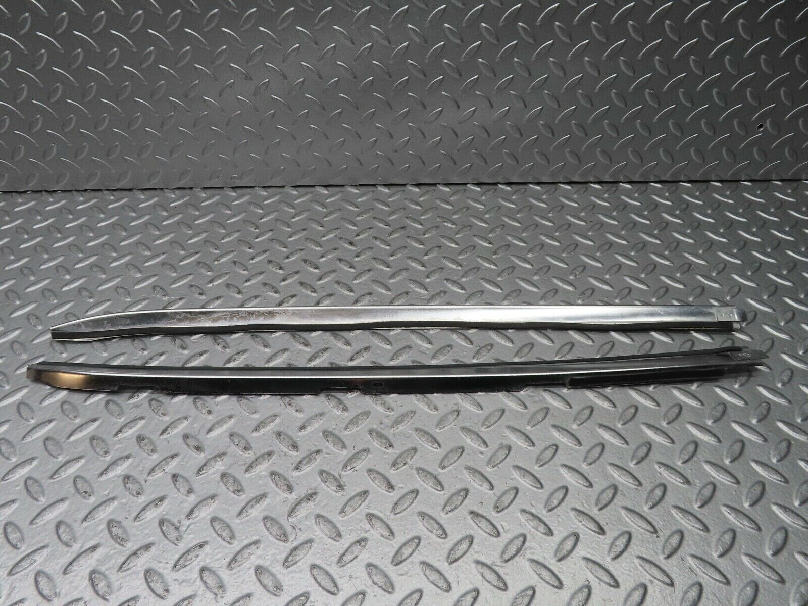 21686 Mercedes-Benz W126 300SE A Pillar Chrome Moulding Trim Pair