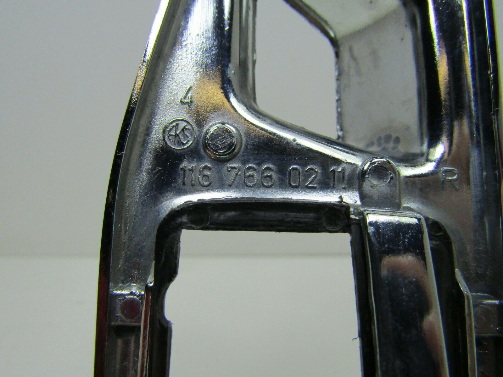 2102 Mercedes-Benz W116 350SE Door Handle Chrome Trim Rear Right 1167660211