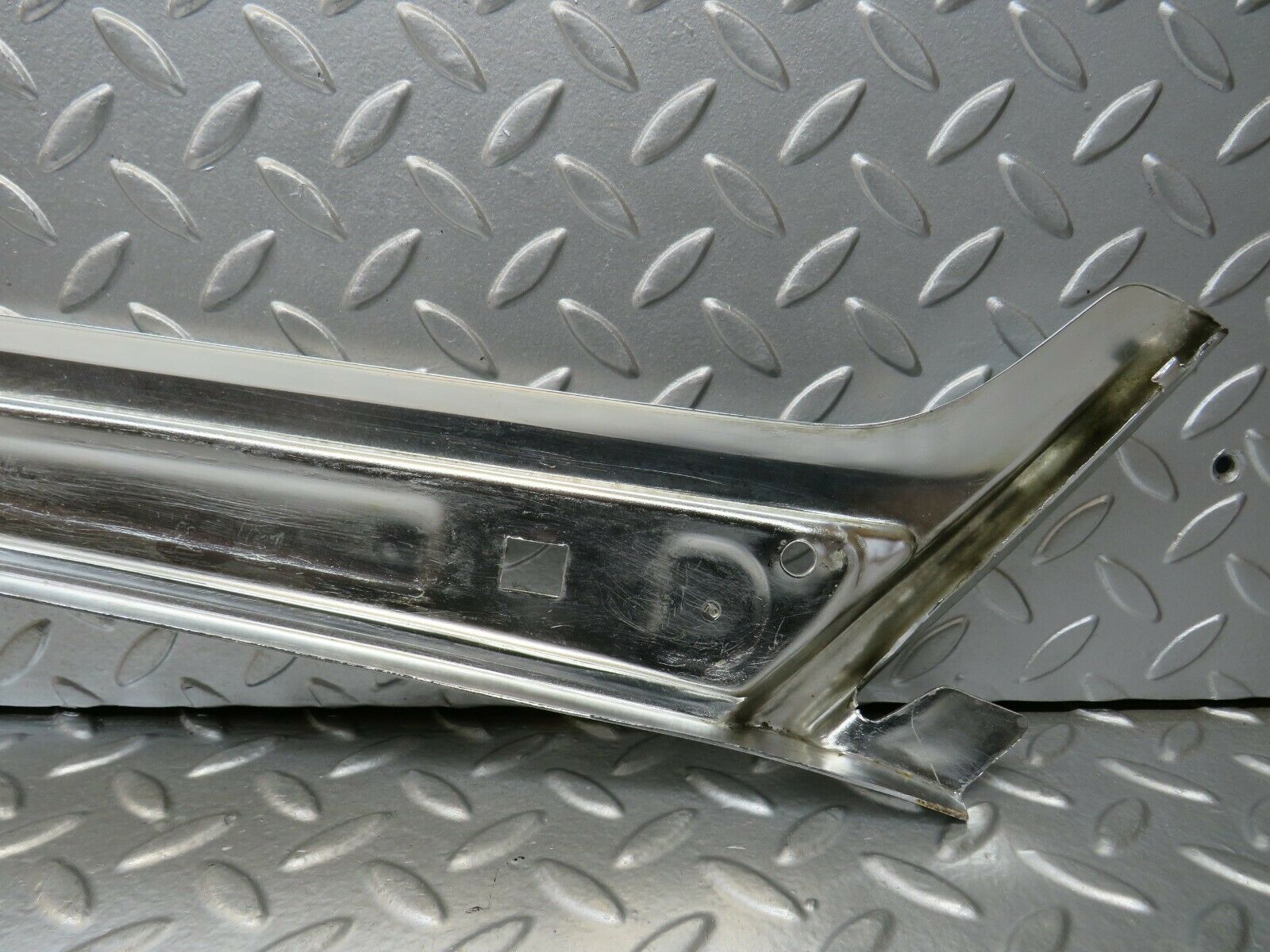 23367 Mercedes-Benz W116 350SE A Pillar Chrome Moulding Trim Left Side