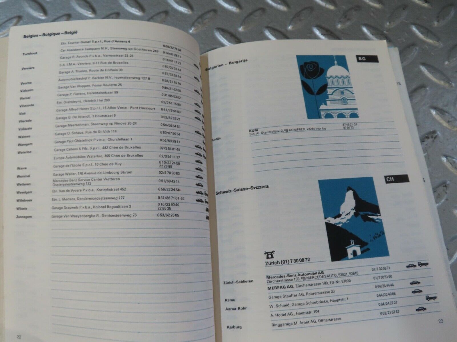 13105 Mercedes-Benz Service Stations Book Europa