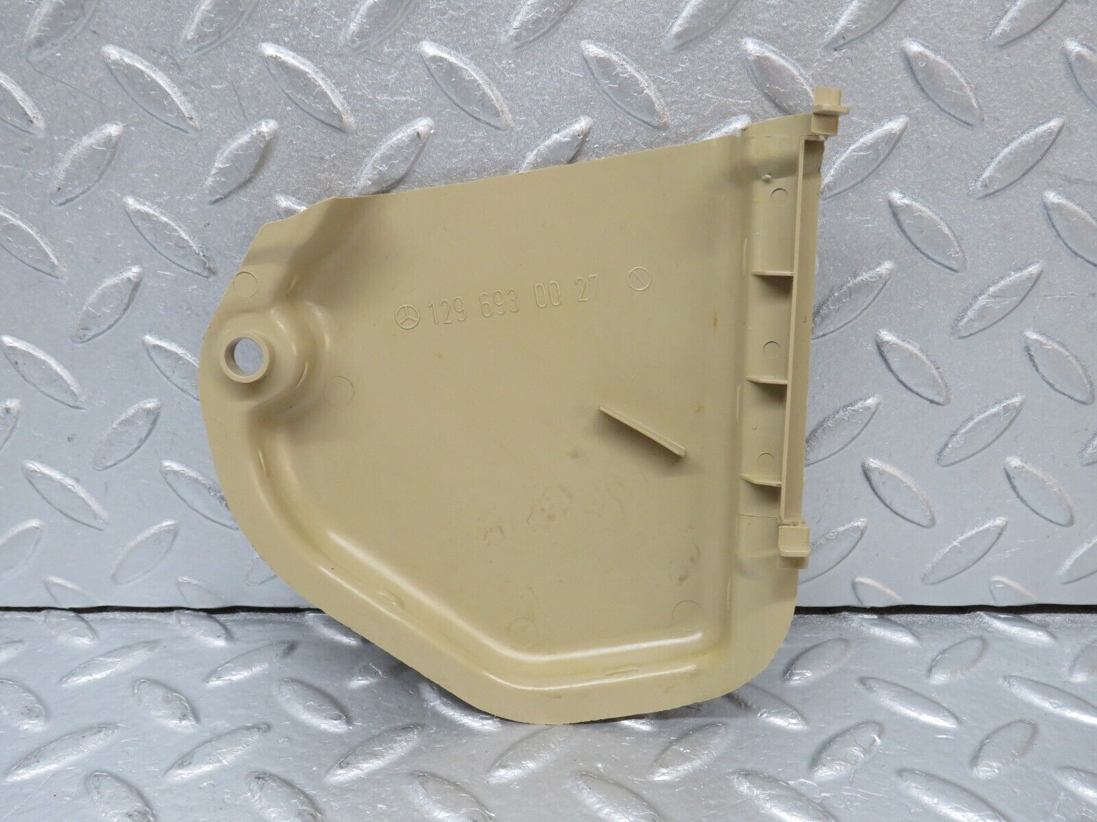 38267 Mercedes-Benz R129 280SL Coupe Trunk Lock Cover Cream 1296930027