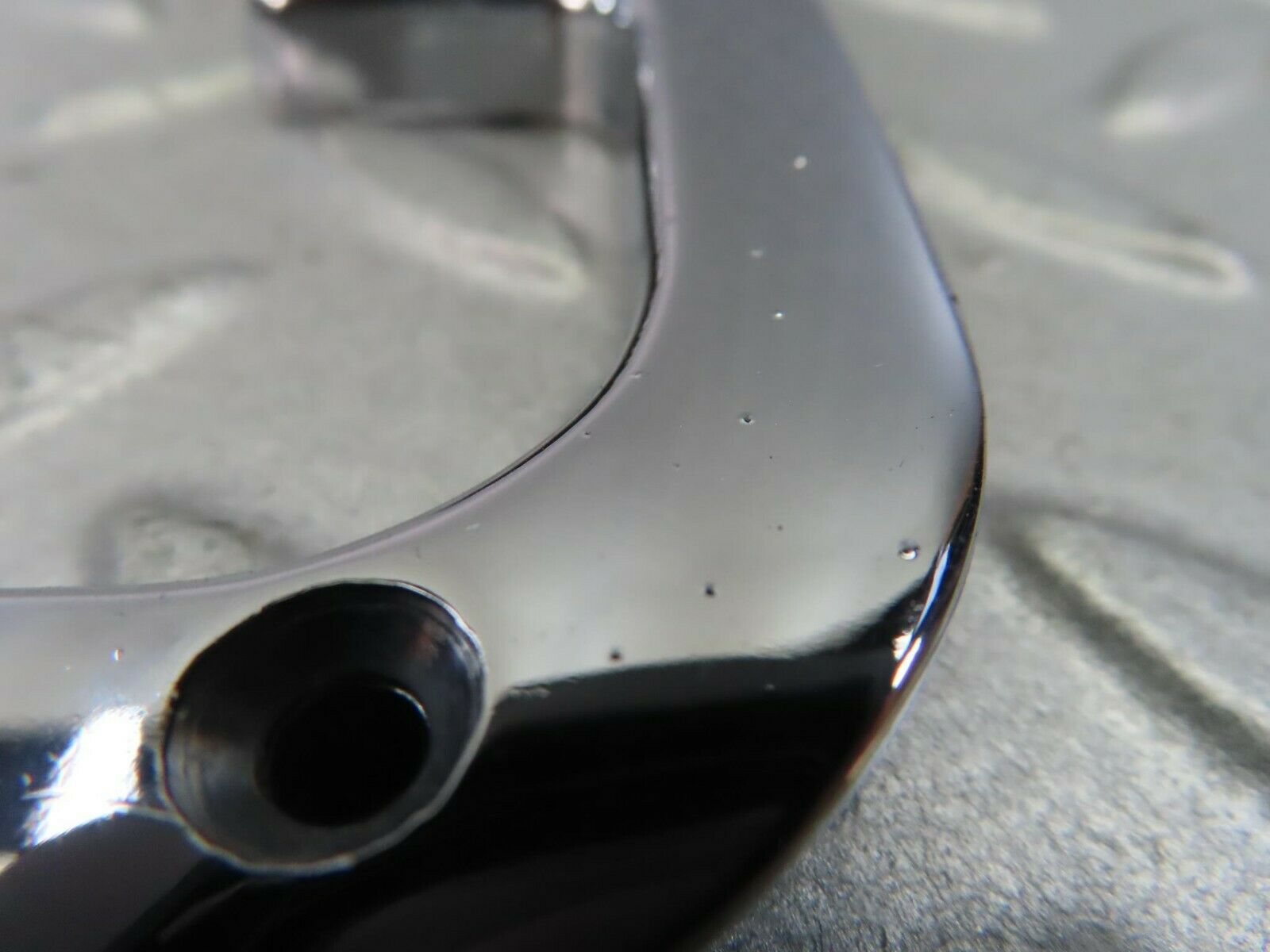 8725 Mercedes-Benz W123 Right Interior Chrome Door Latch Trim 1237230224