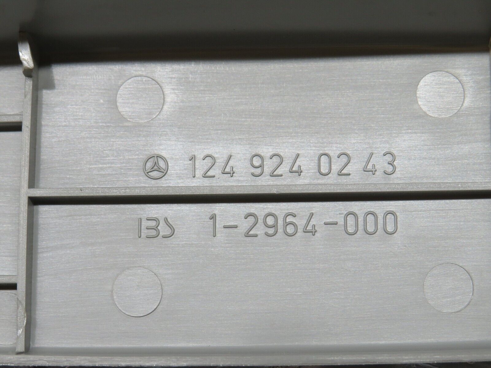 32366 Mercedes-Benz S124 300TE Rear Seat Hinge Cover Trim Pair 1249240243