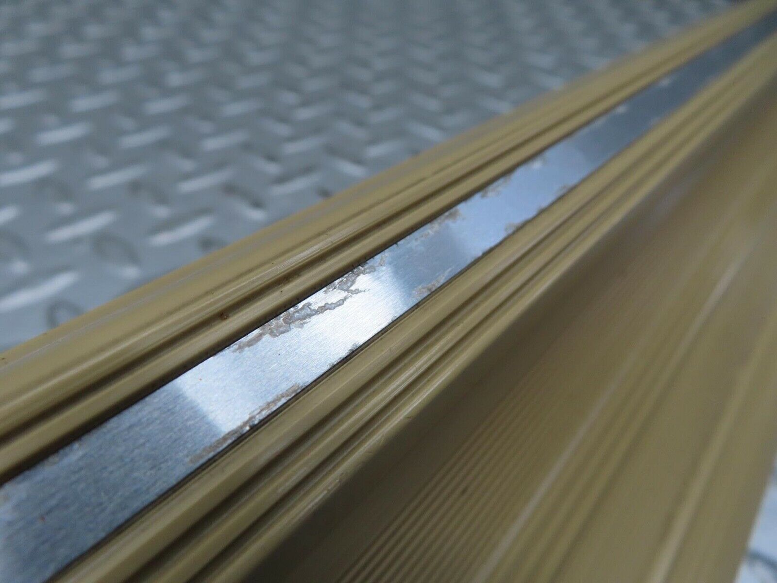 15390 Mercedes-Benz W123 230E Front Right Door Sill Trim Beige