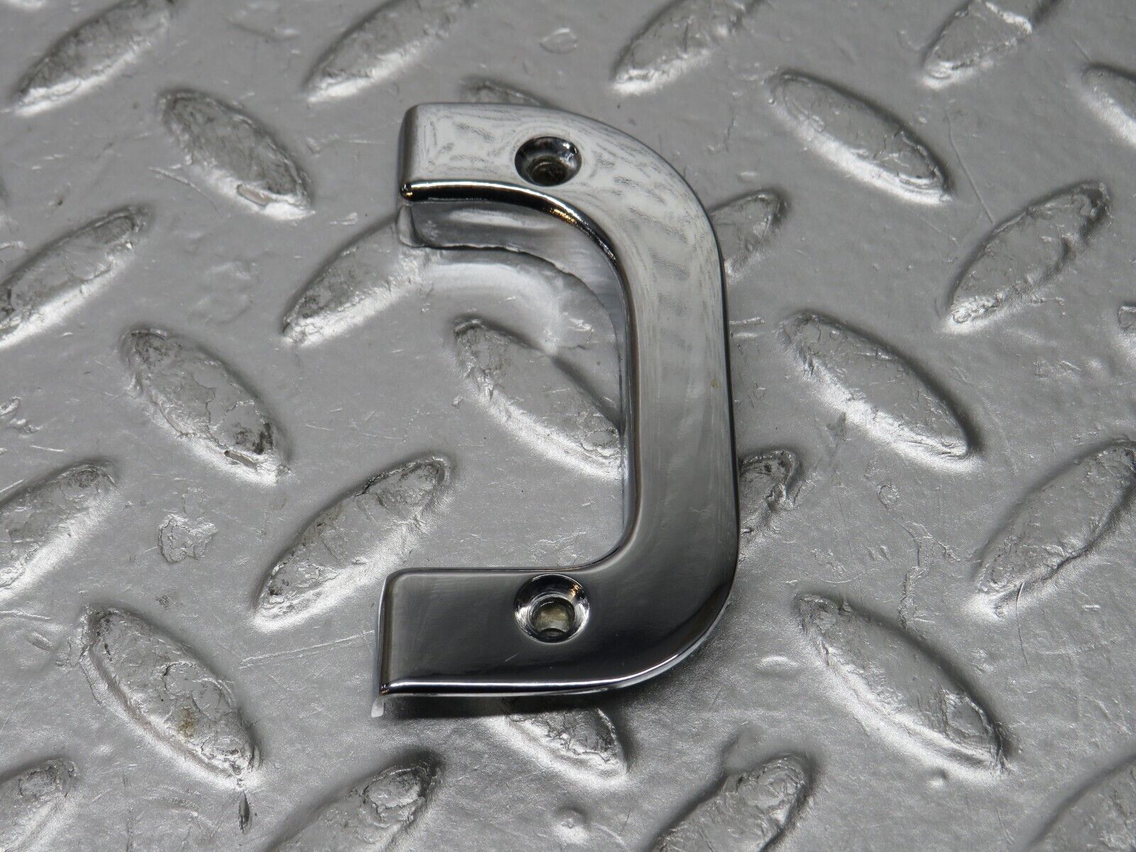 0544 Mercedes-Benz W123 230E Left Interior Chrome Door Latch Trim 1237230124