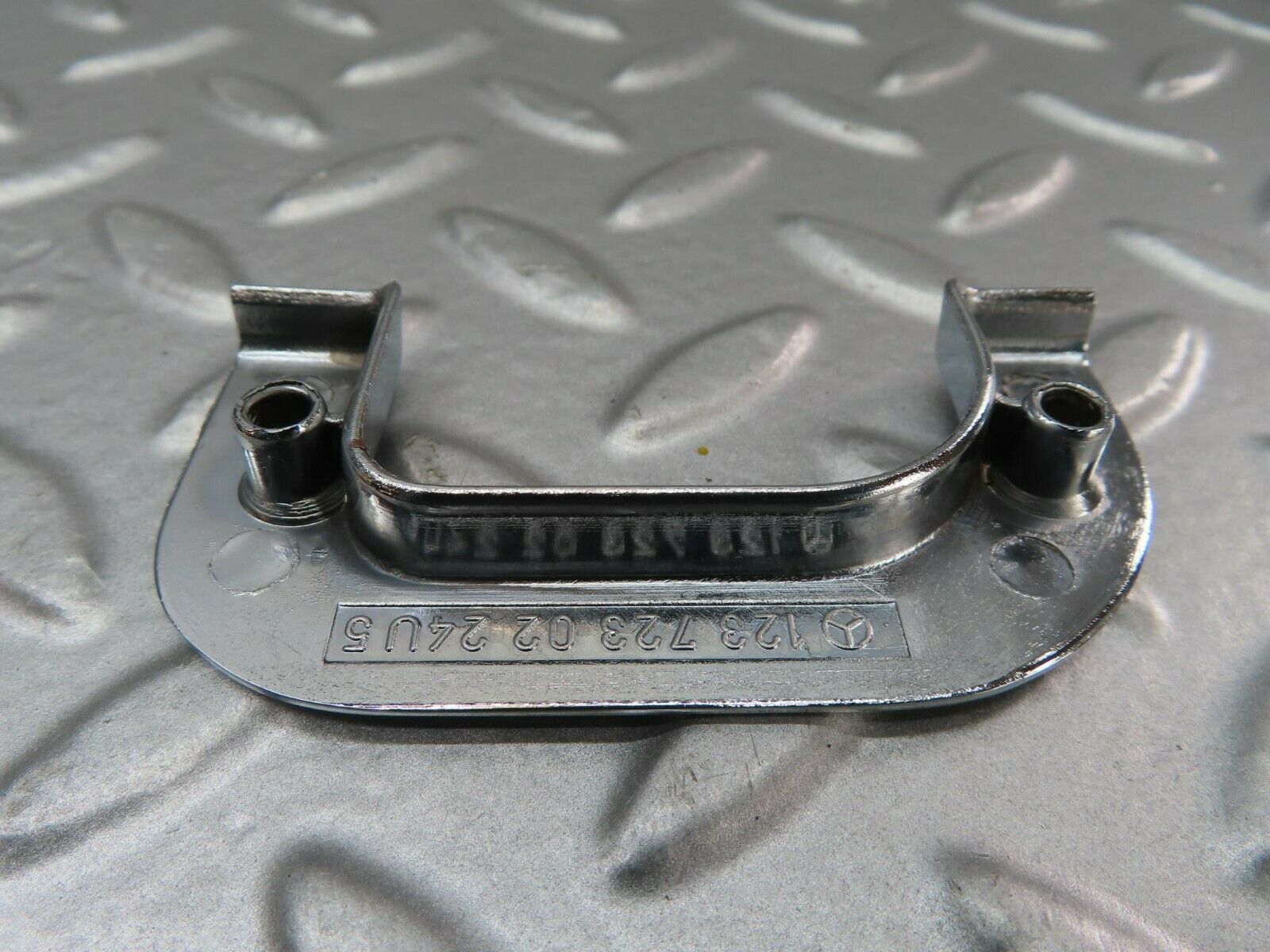 15227 Mercedes-Benz W123 230E Right Interior Chrome Door Latch Trim 1237230224