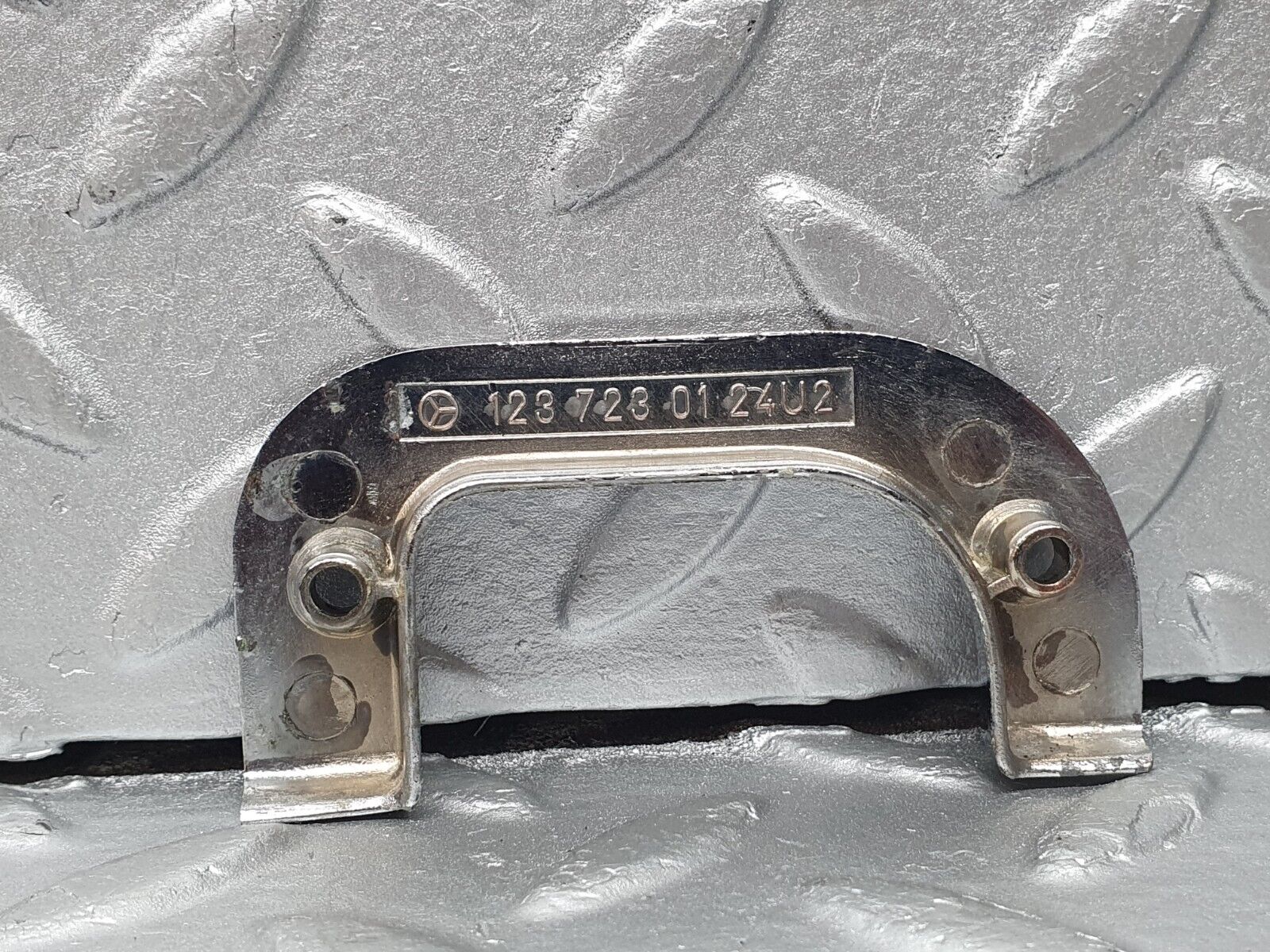 40764 Mercedes-Benz W123 300D Interior Chrome Door Latch Trim Left 1237230124