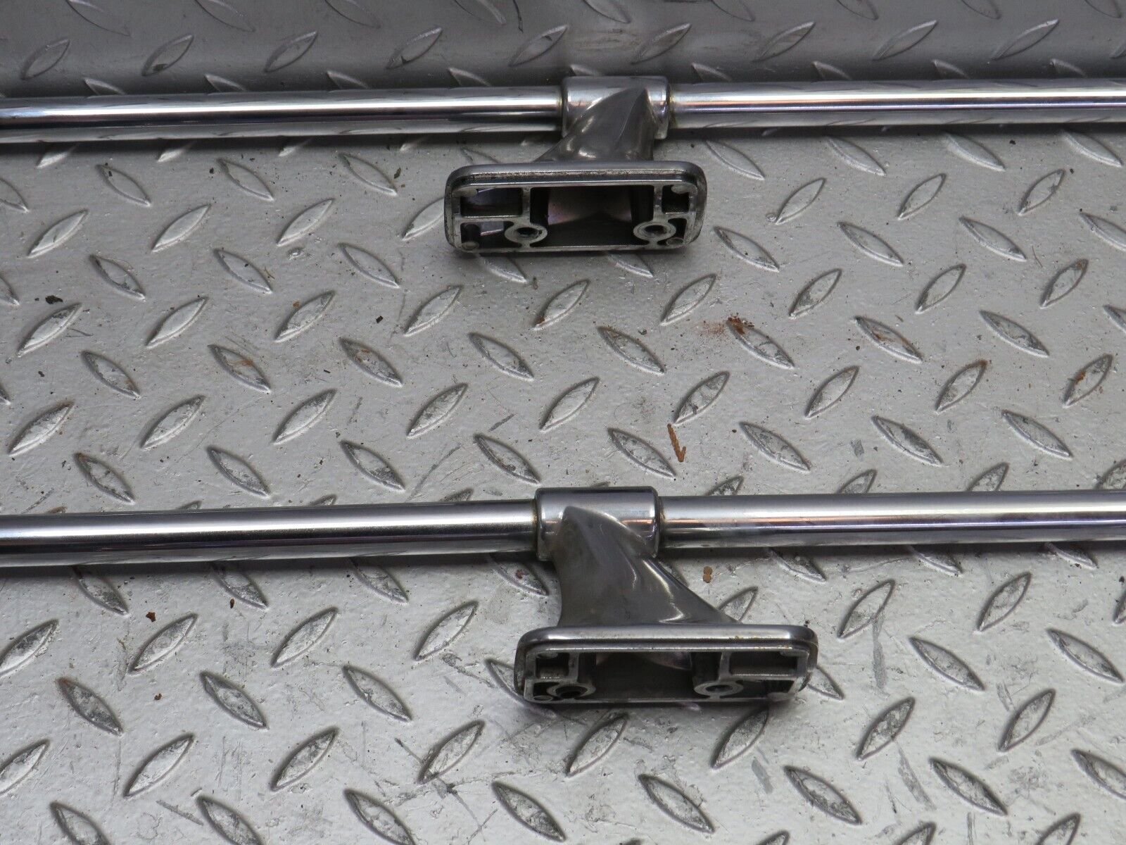 28226 Mercedes-Benz S123 240D Wagon Roof Rack Roof Chrome Bar Pair 1238420714